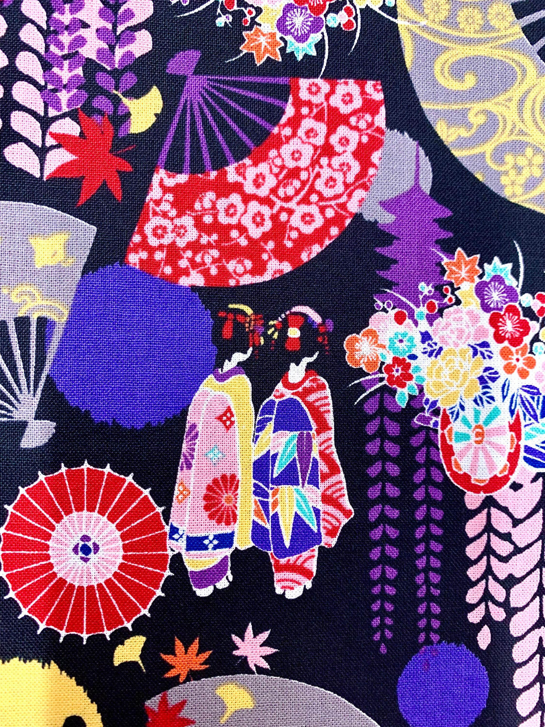 Cosmo - Kyoto Maiko Geisha Cotton - Black