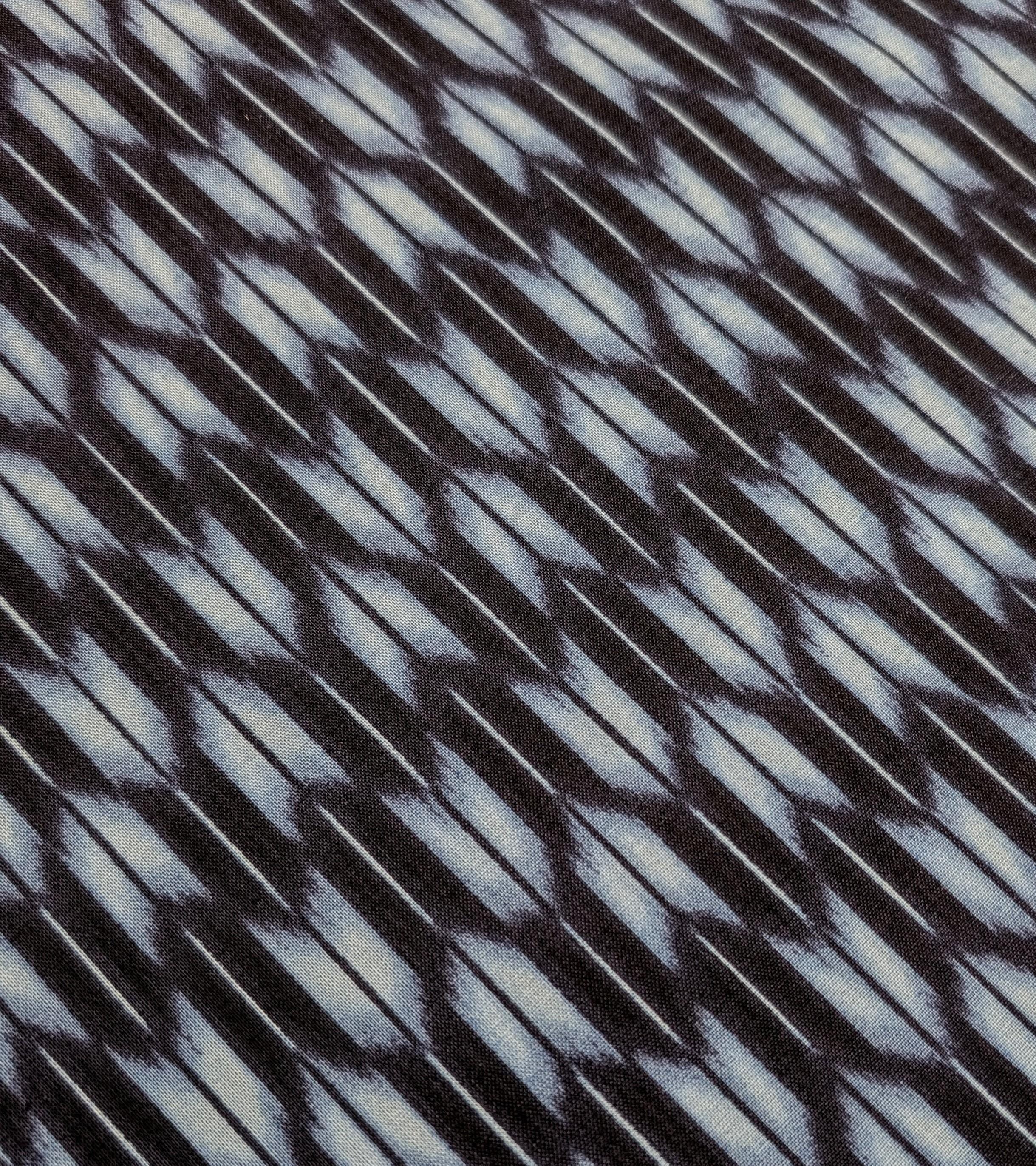 Sevenberry - Arrow Printed Shibori-Style Collection Cotton Fabric - Dark Indigo Blue