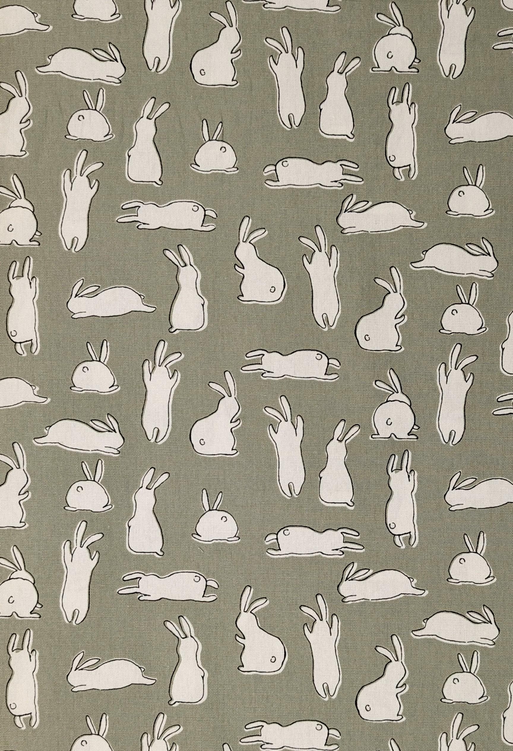 Hishiei - White Rabbits Cotton Oxford - Green