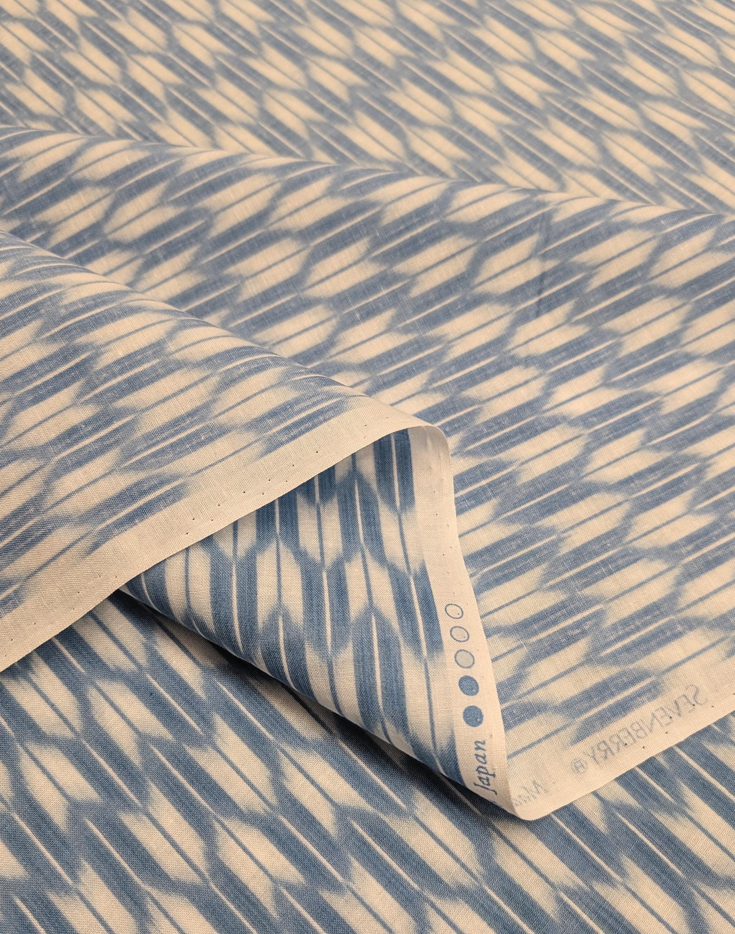 Sevenberry - Arrow Printed Shibori-Style Collection Cotton Fabric - Light Blue