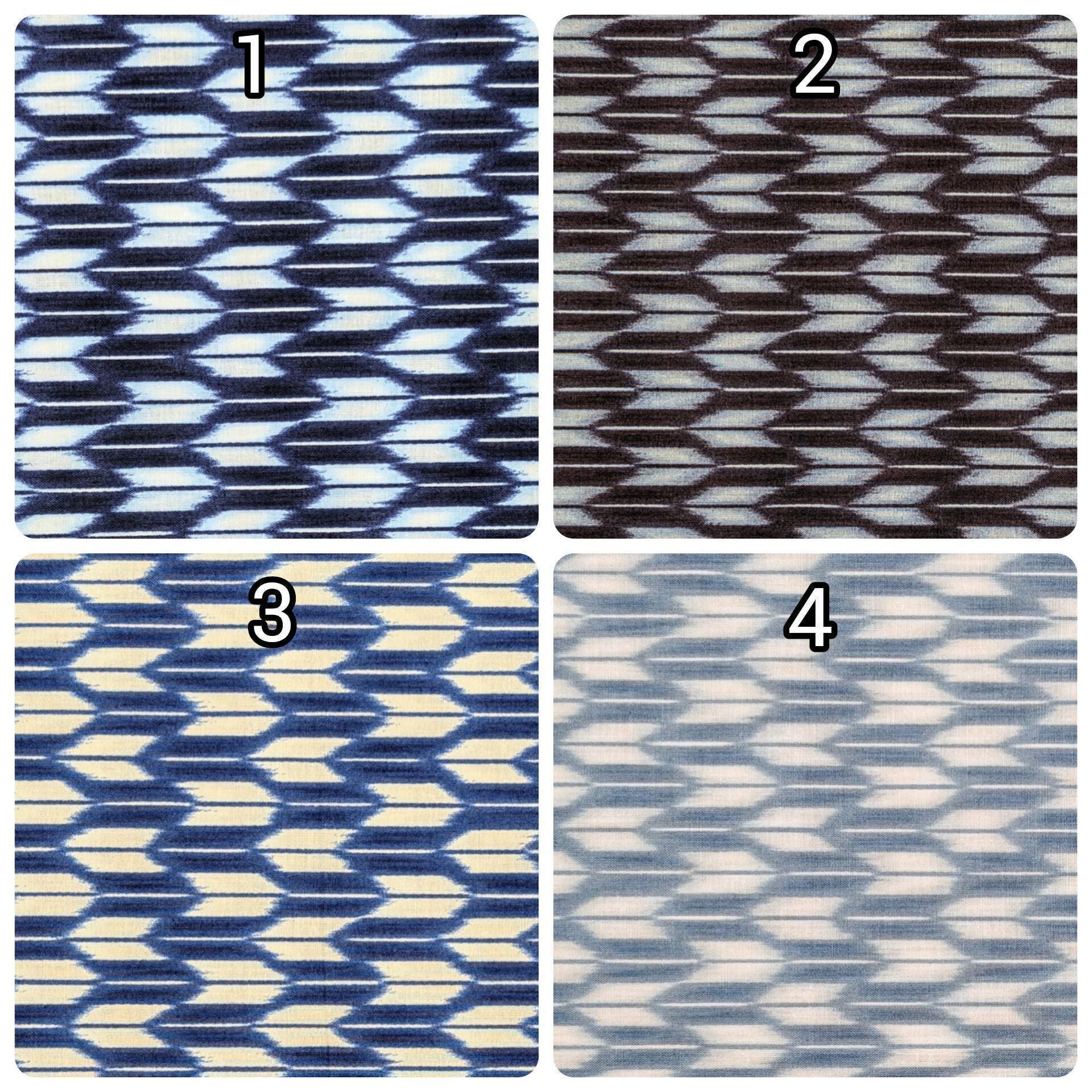Sevenberry - Arrow Printed Shibori-Style Collection Cotton Fabric - Light Blue