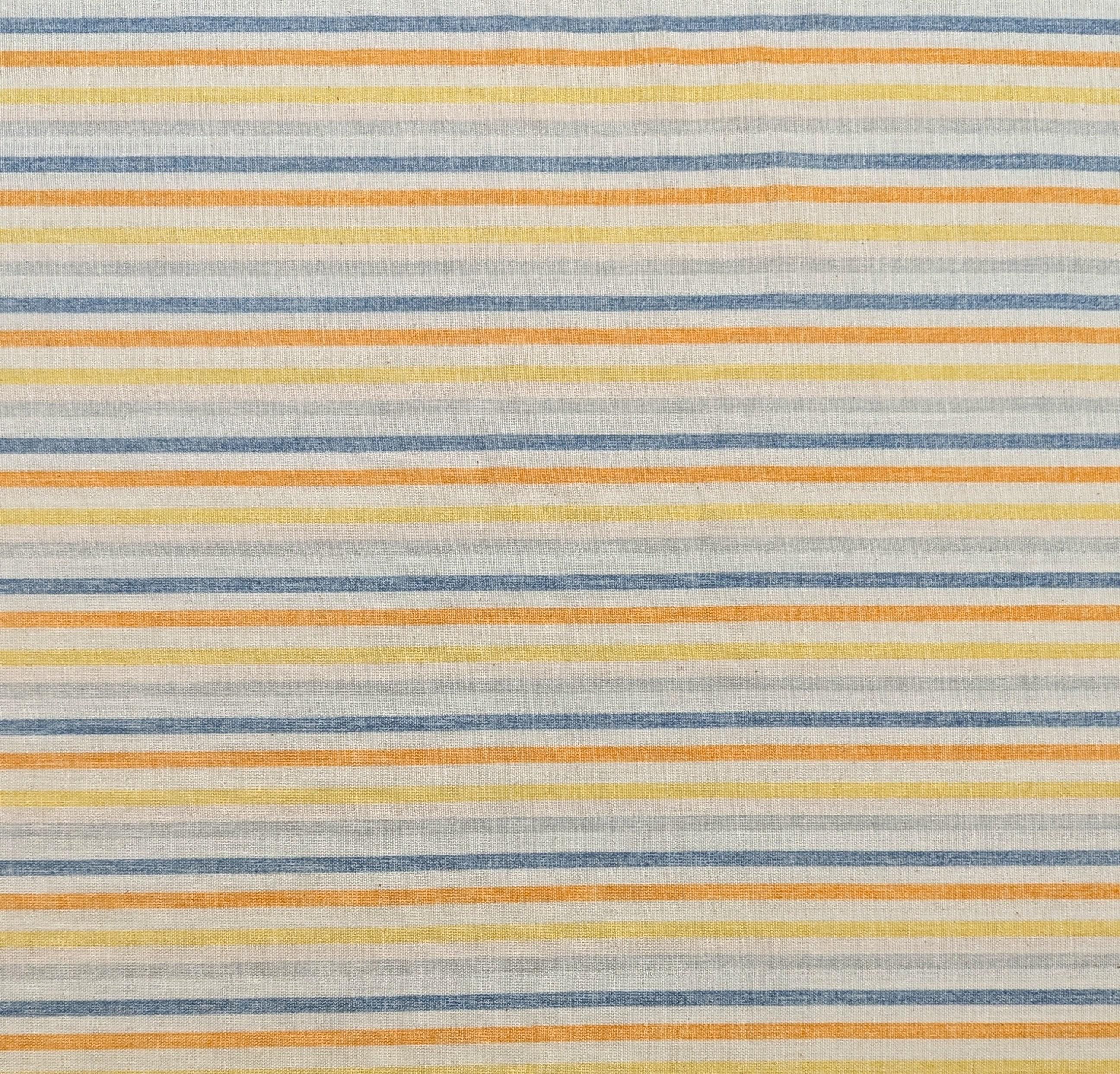 Sevenberry - Striped Cotton Double Gauze - Blue Orange Yellow