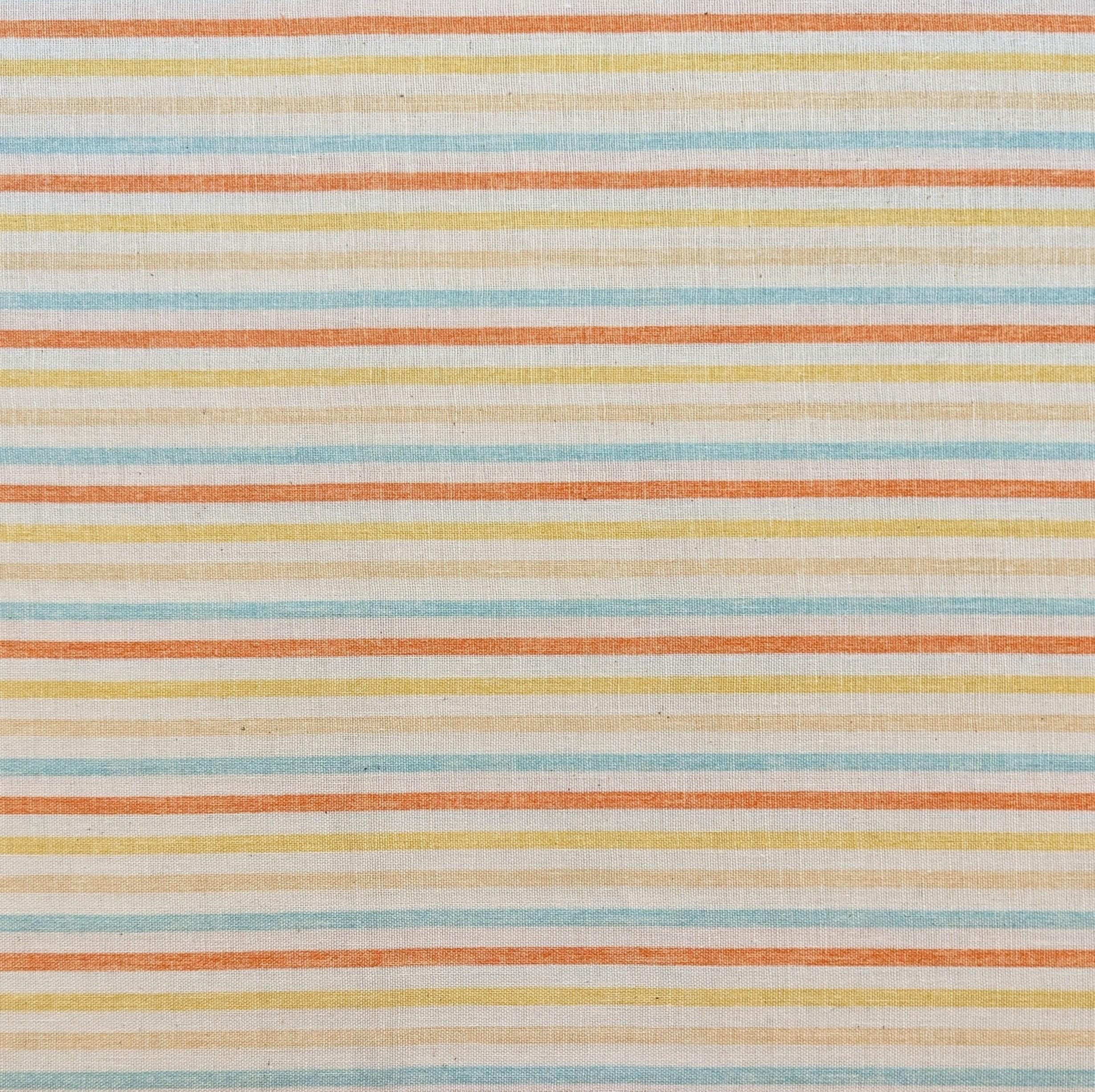 Sevenberry - Striped Cotton Double Gauze - Orange Yellow Blue