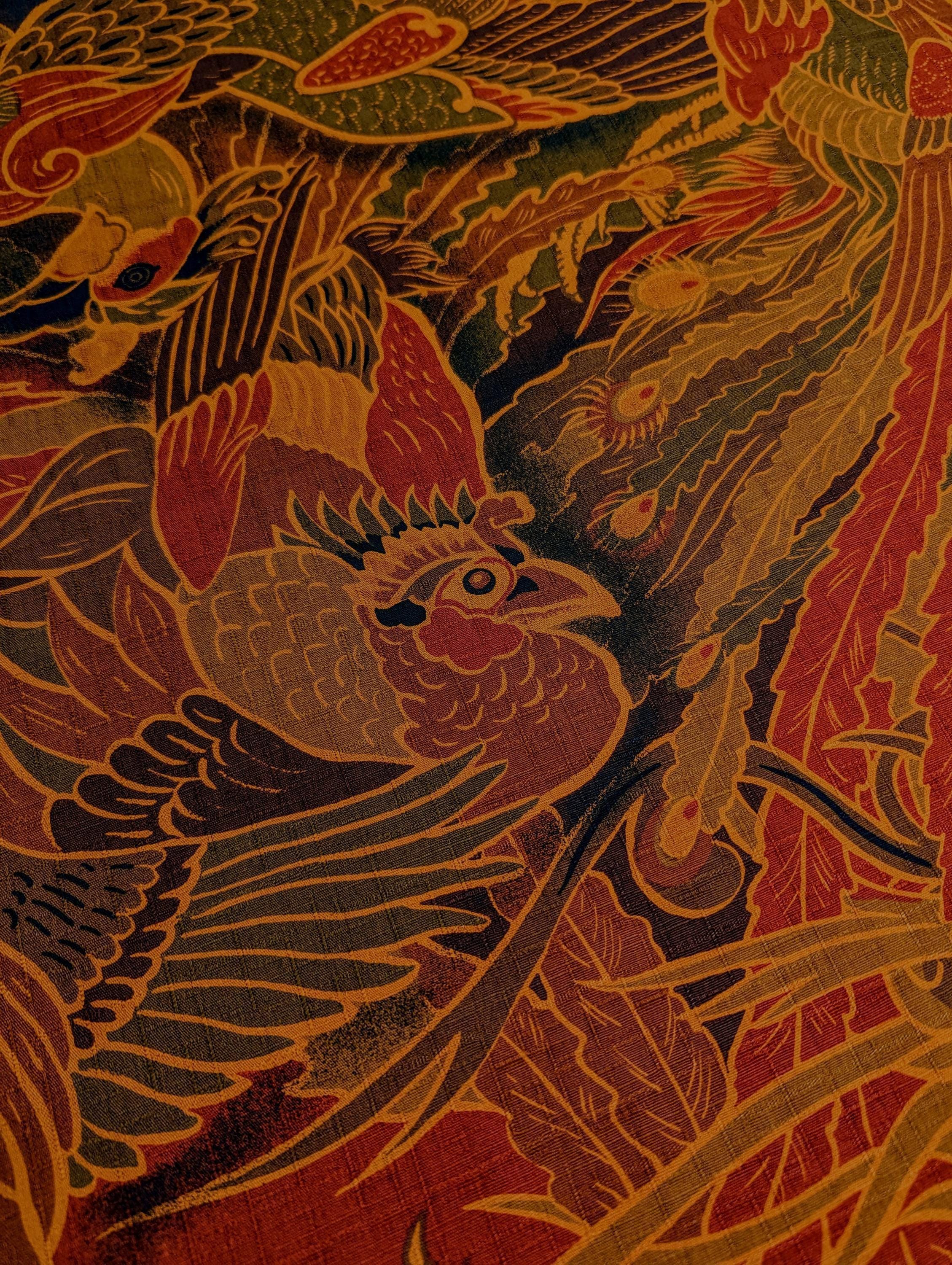 Kobayashi - Rising Phoenixes Cotton Dobby - Sepia