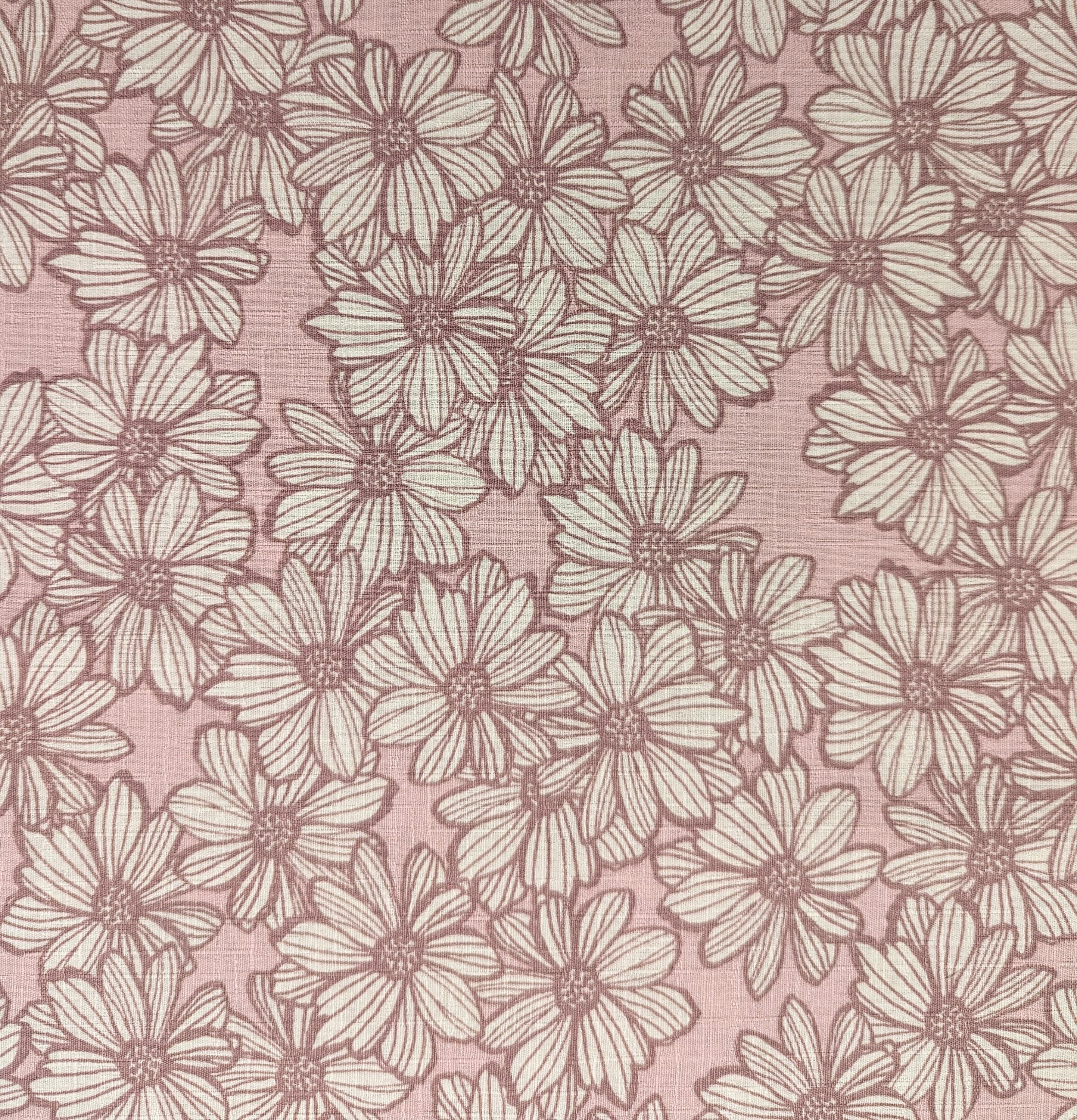 Koizumi - Summer Sunflowers Cotton Dobby - Pink White