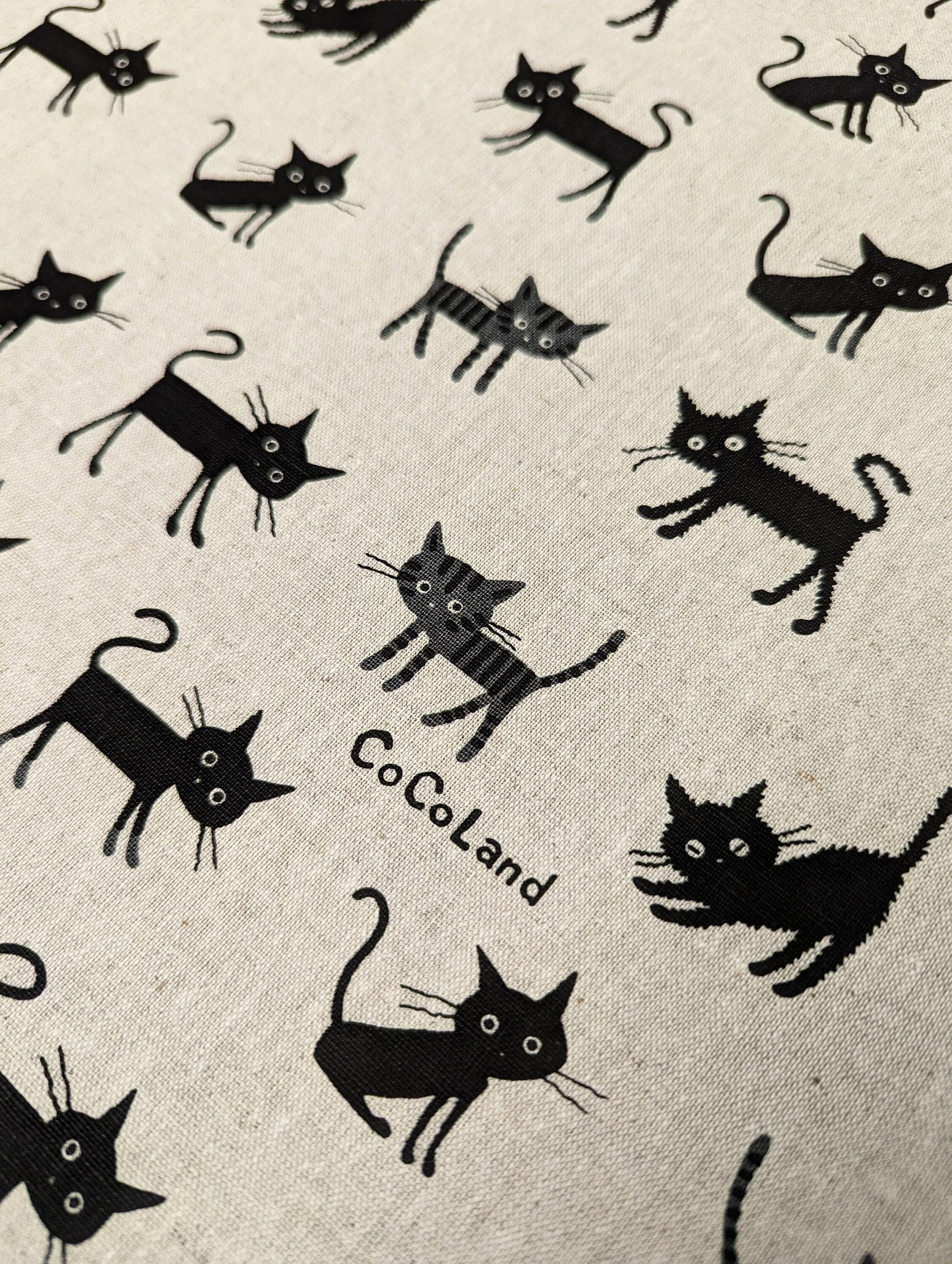 Hishiei - Cocoland Medium Cats Cotton/Linen Oxford - Beige