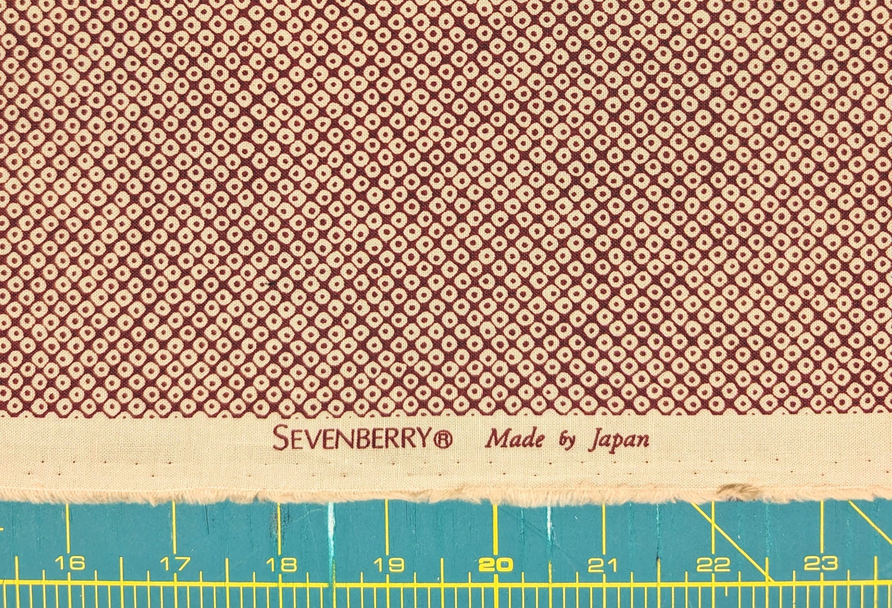 Sevenberry Kanoko Dots Japanese cotton fabric 88222-9-5 beige & red