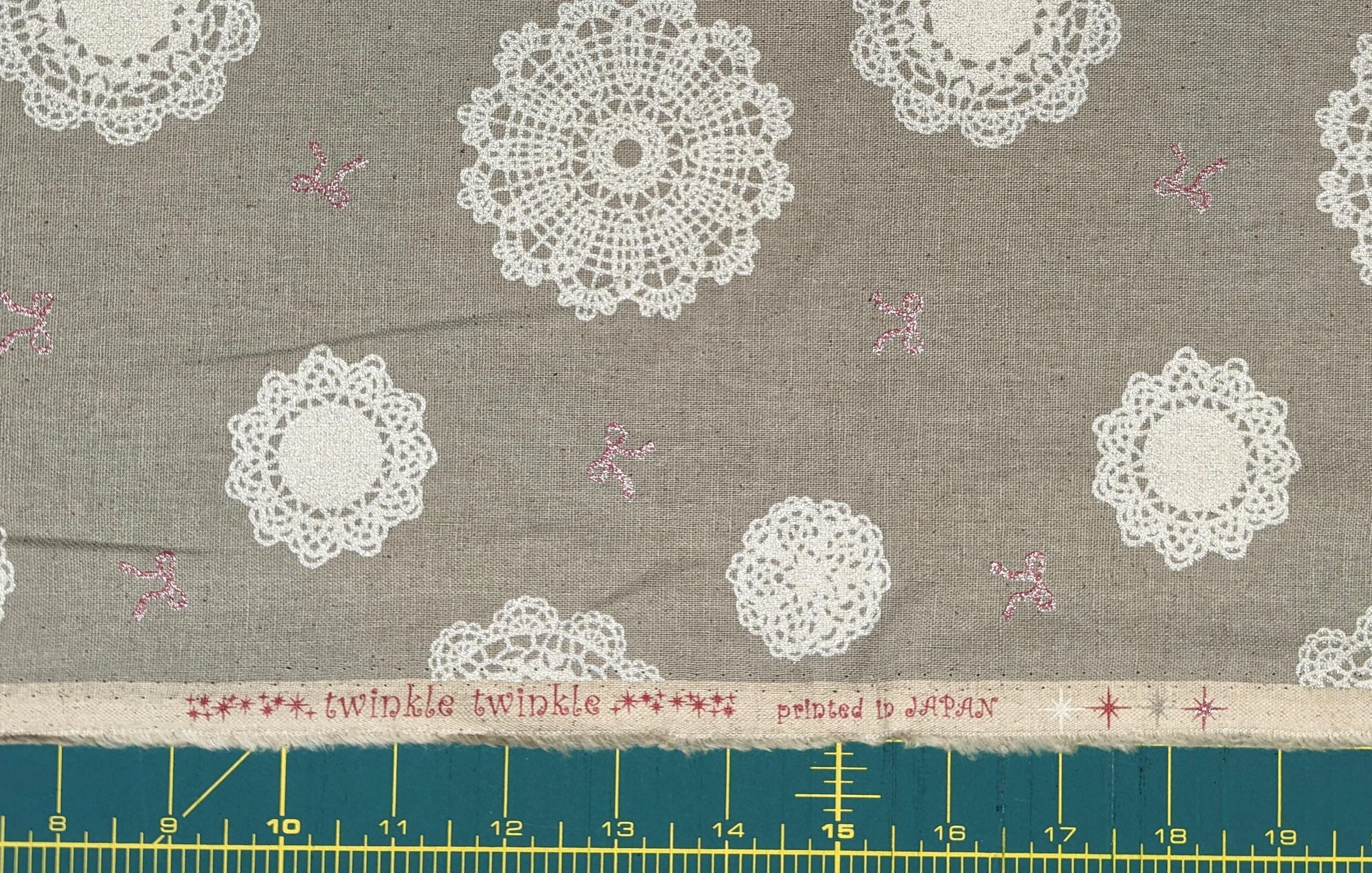 Senyo - Glittering Doilies Cotton Oxford - Pink White