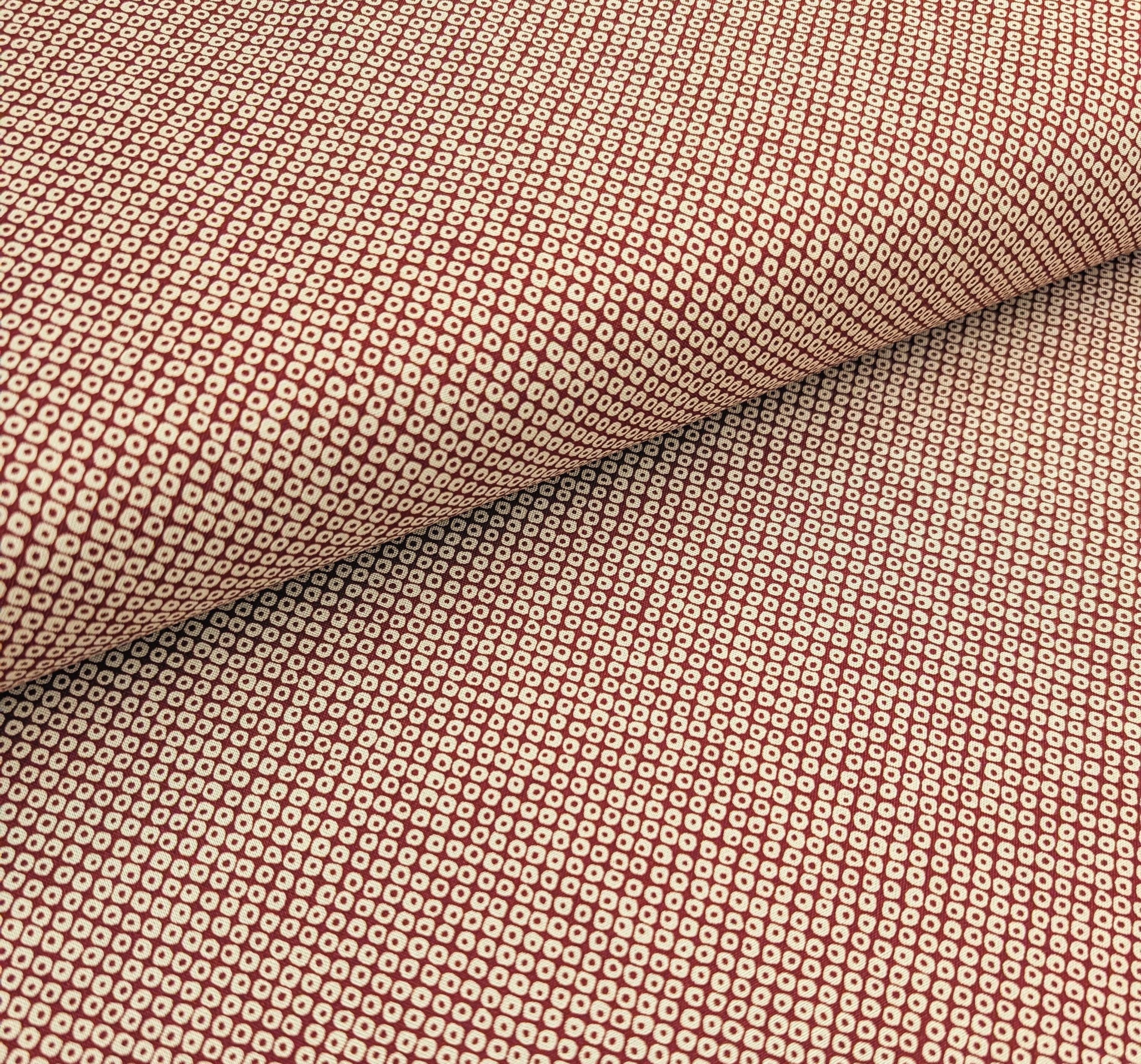 Sevenberry Kanoko Dots Japanese cotton fabric 88222-9-5 beige & red