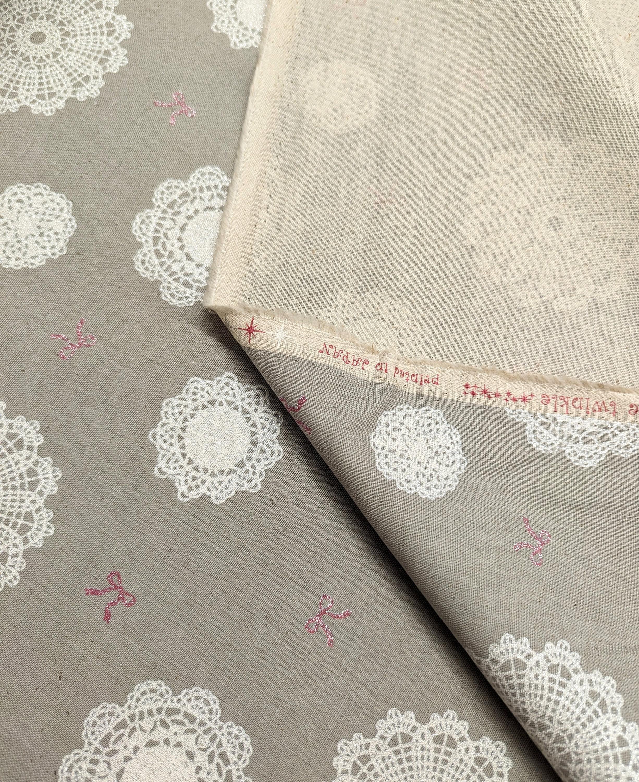 Senyo - Glittering Doilies Cotton Oxford - Pink White