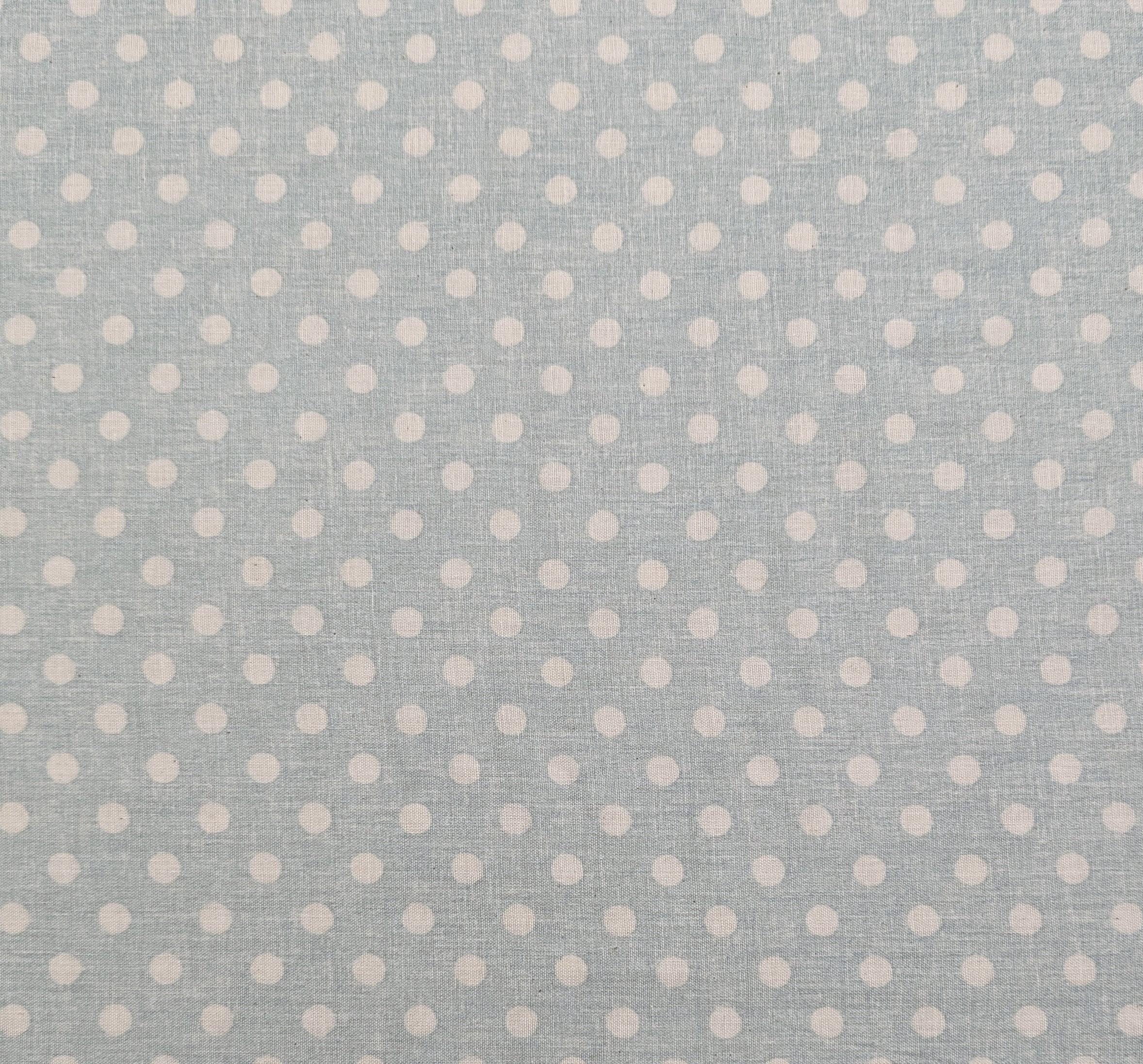 Sevenberry - Medium Polka Dot Cotton Double Gauze - Baby Blue