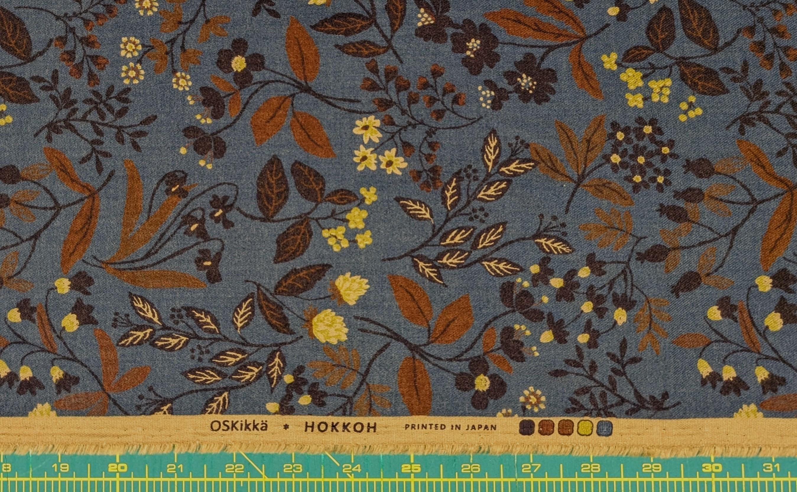 Hokkoh - Enchanted Wildflowers Brushed Cotton Fabric - Mustard