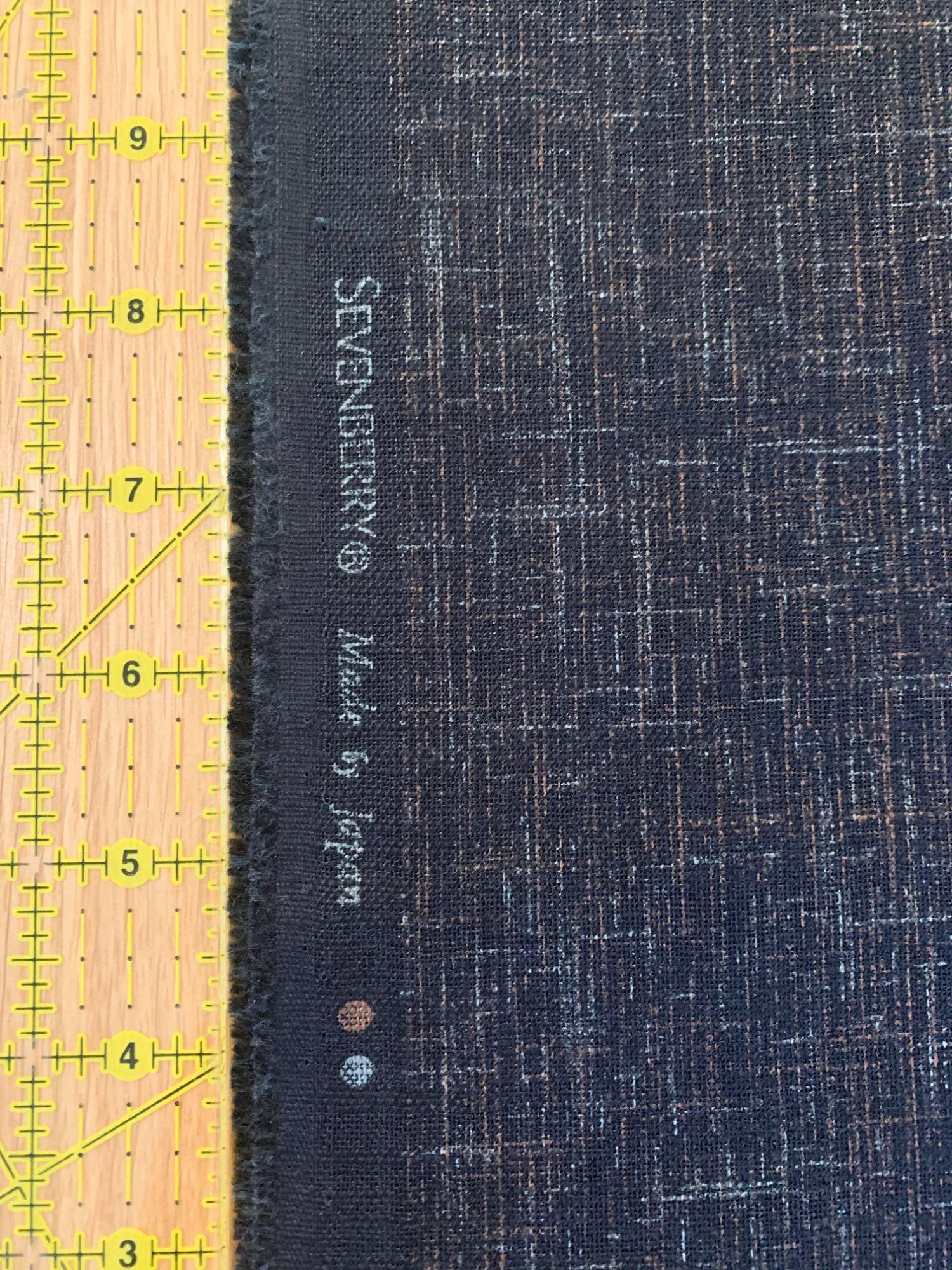 Sevenberry - Solid Woven-Look Cotton Fabric - Black