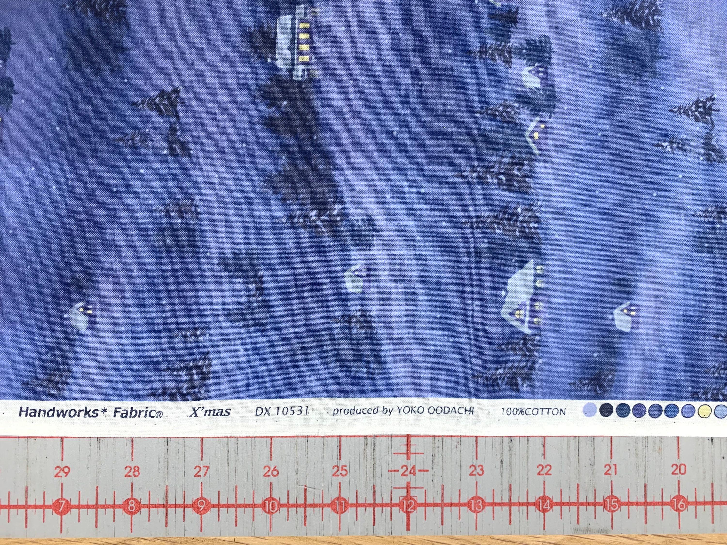 Vancet - X’mas By Yoko Oodachi Cotton Fabric - Dusk Blue