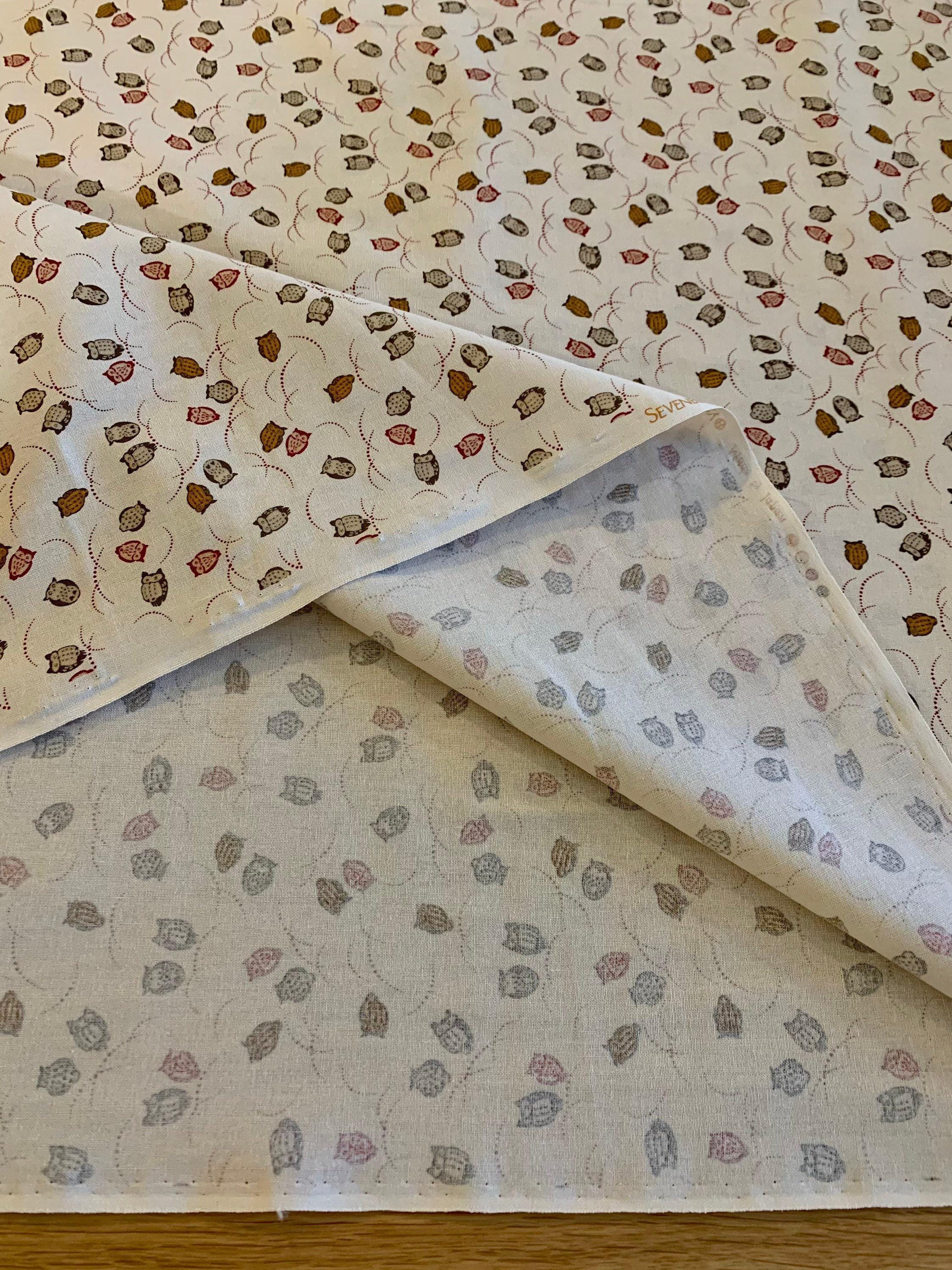 Sevenberry - Owls Cotton Fabric - Cream