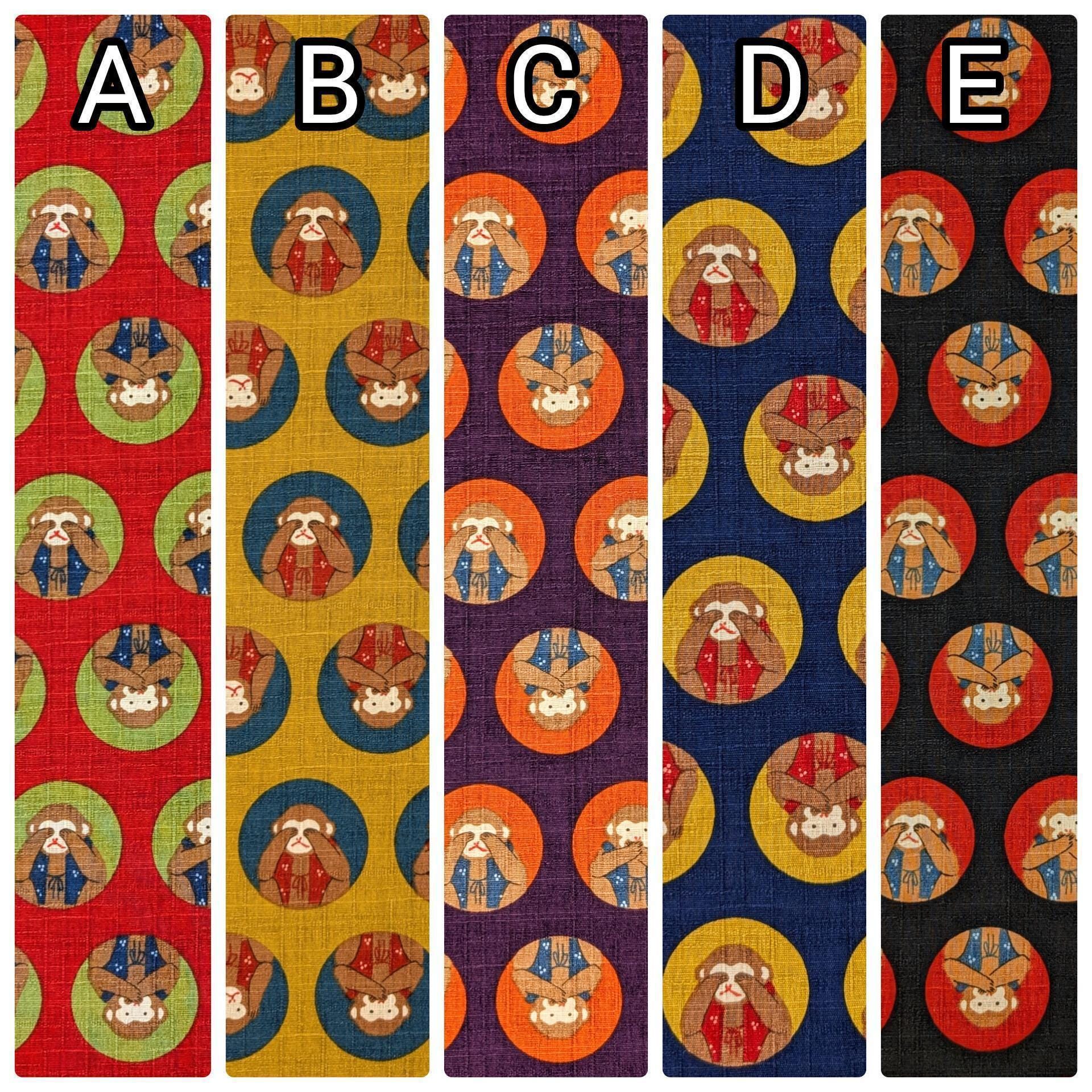 Hokkoh - Three Wise Monkeys Cotton Dobby - Yellow