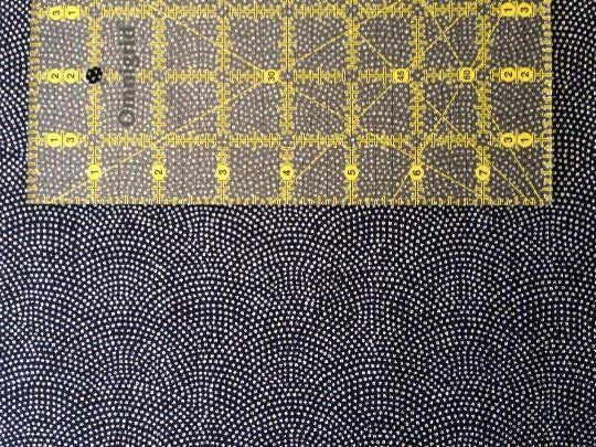 Sevenberry - Same-Komon Shark Skin Pattern Cotton Fabric - Navy Blue Beige