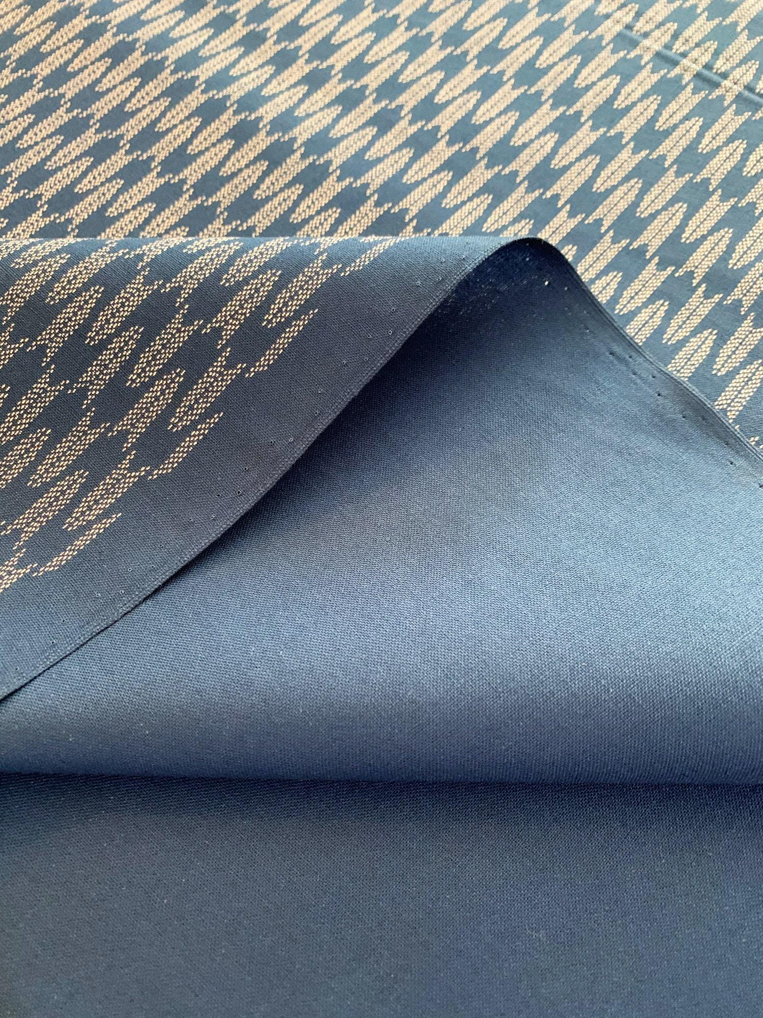 Sevenberry - Zigzag Yabane Arrows Cotton Fabric - Blue Beige