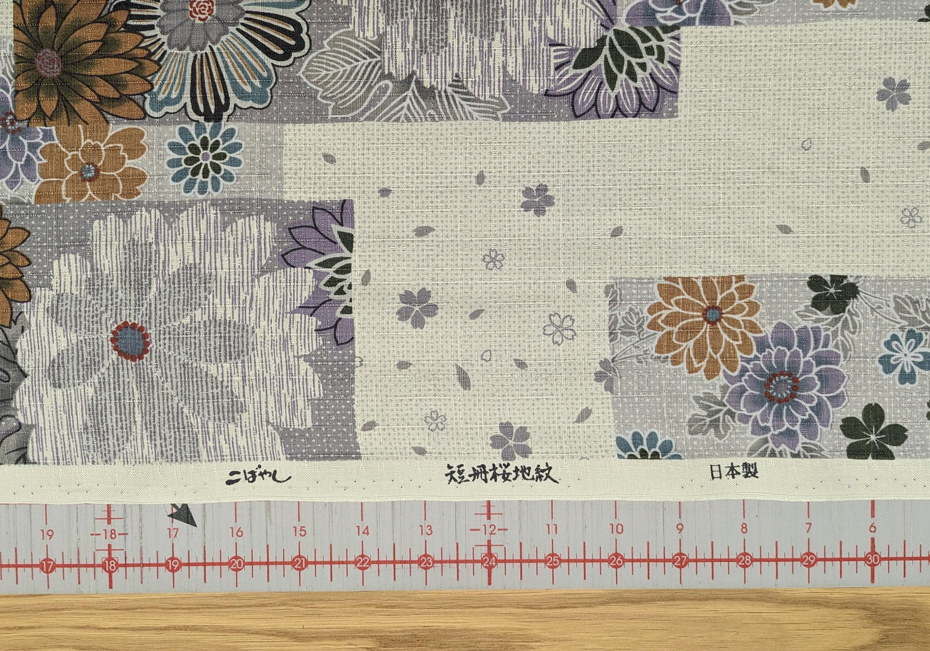 Kobayashi - Spring Pastel Flowers Cotton Dobby - Gray
