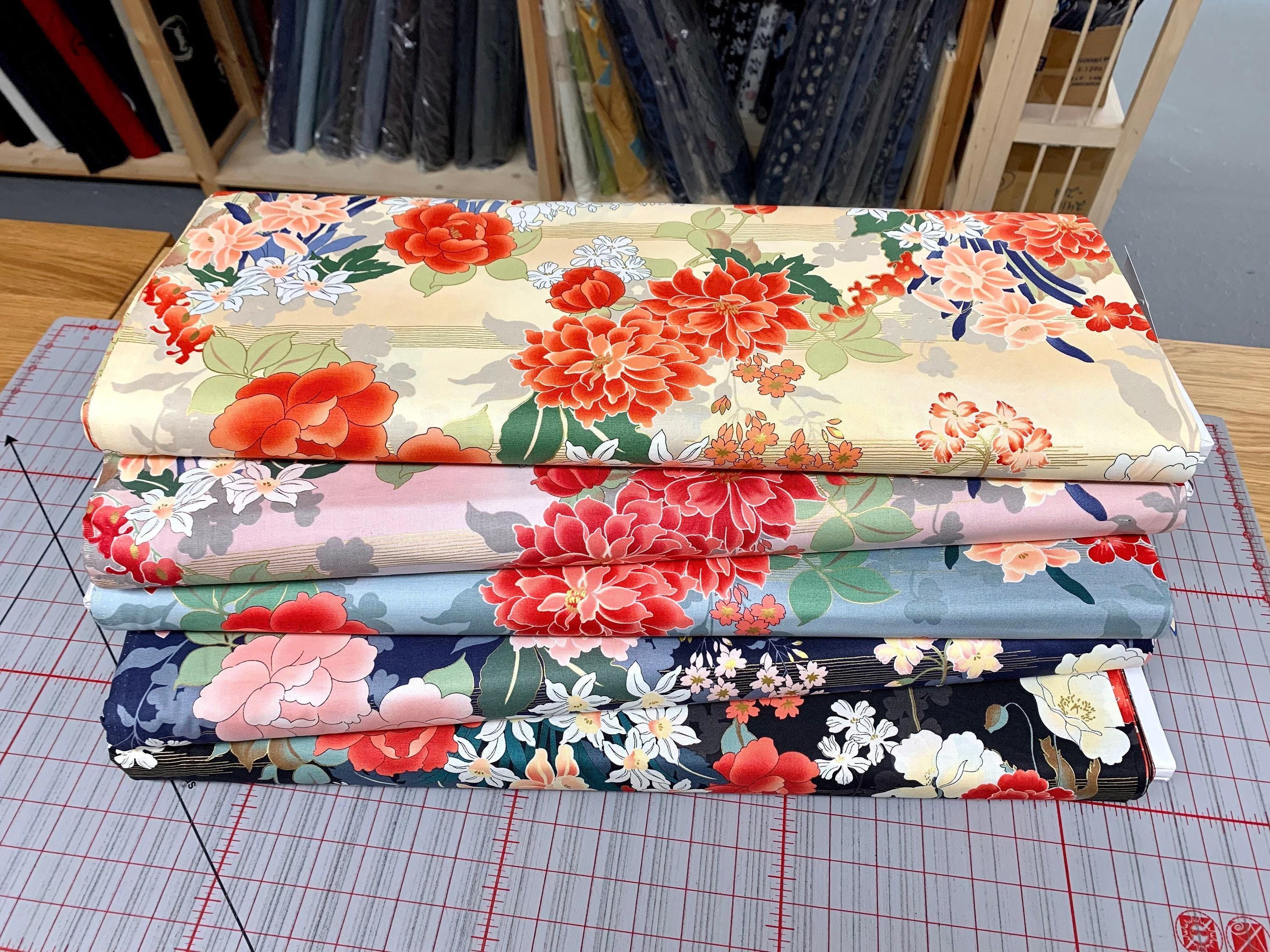 QuiltGate - Hyakka Ryoran Floral Splendor Cotton Fabric - Gray