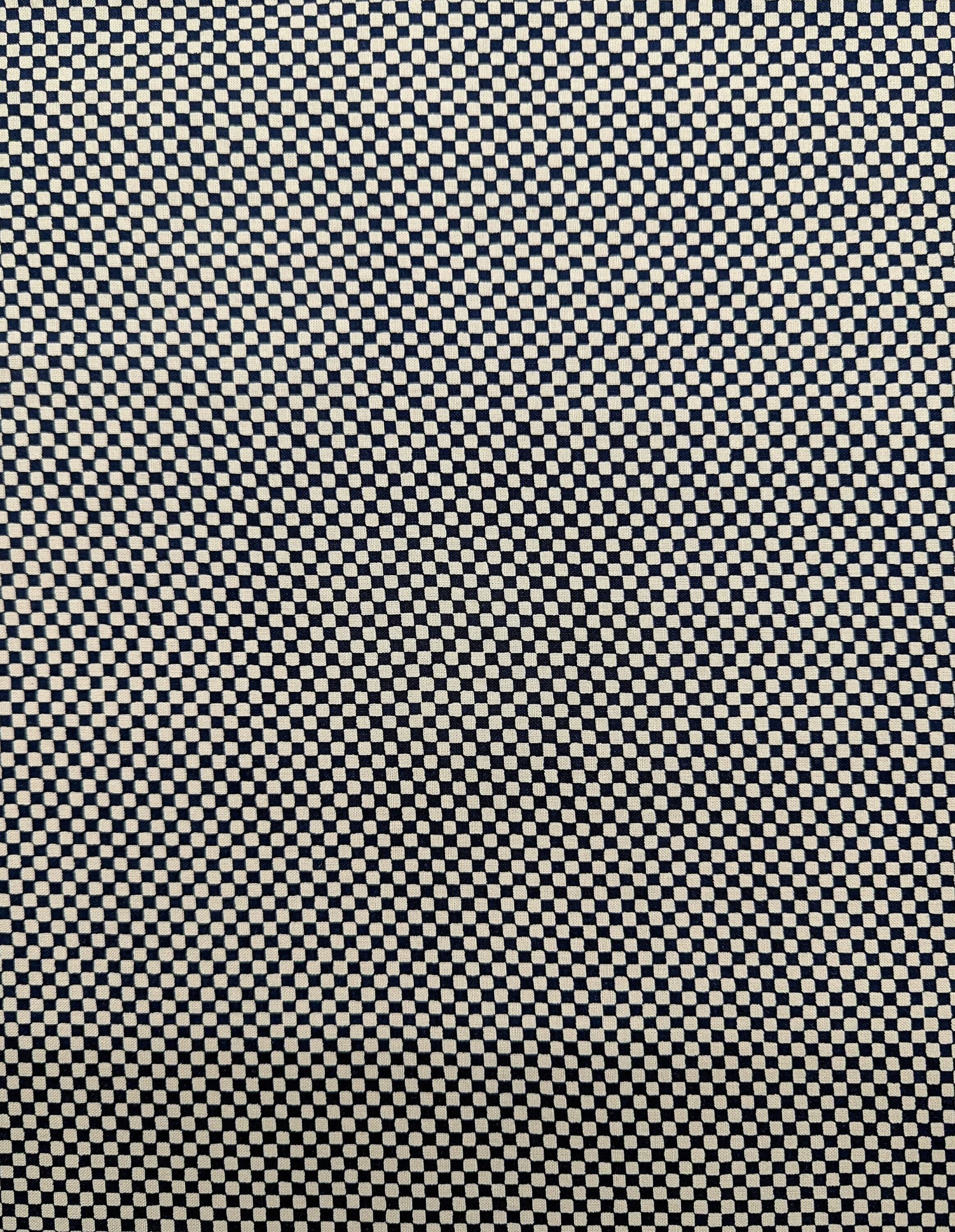 Ichimatsu Checkerboard Sevenberry Japanese cotton fabric 88222-4-4 blue