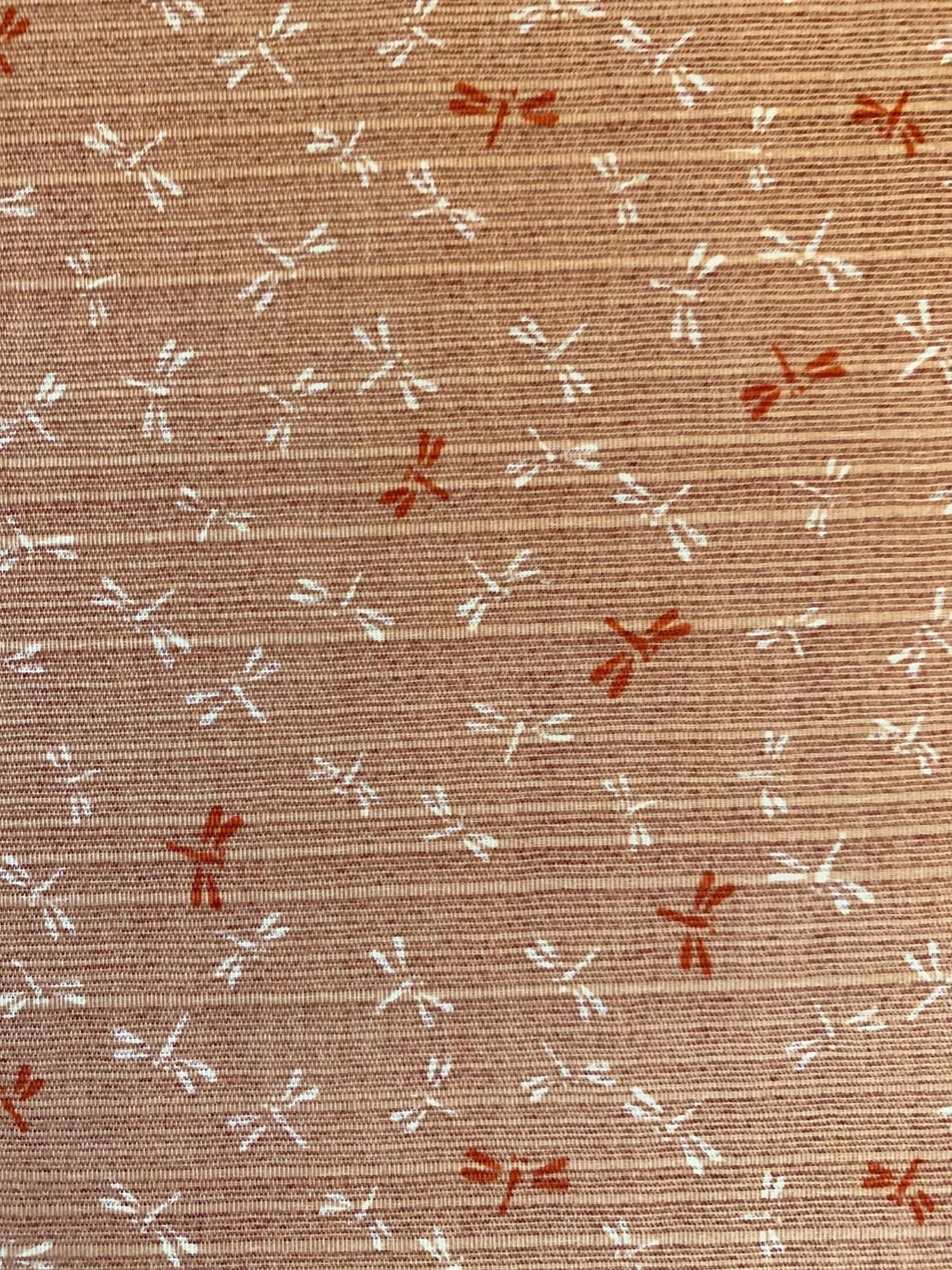 Sevenberry - Double Sided Dragonfly and Same-Komon Cotton Shantung - Pink Red