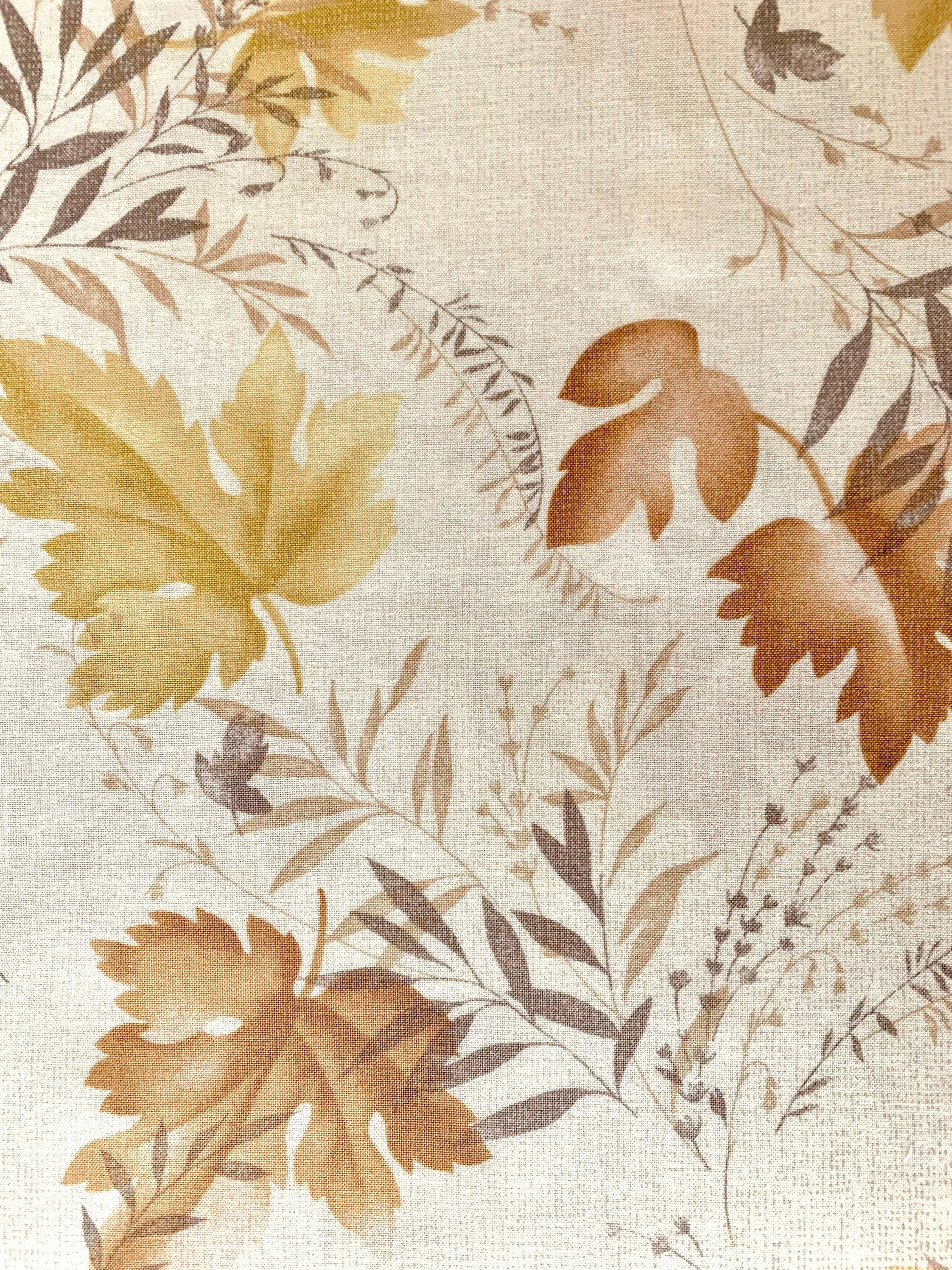 Vancet - Autumn Leaf Taupe-Ism Printed Cotton Taupe - Beige
