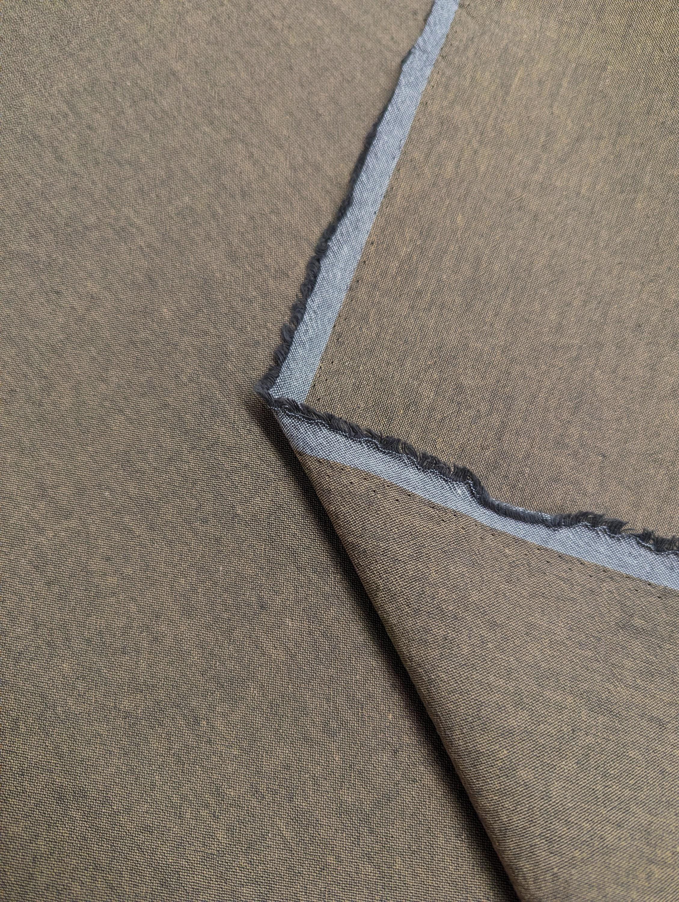 Cosmo - Japanese Yarn Dyed Cotton - Tan Gray