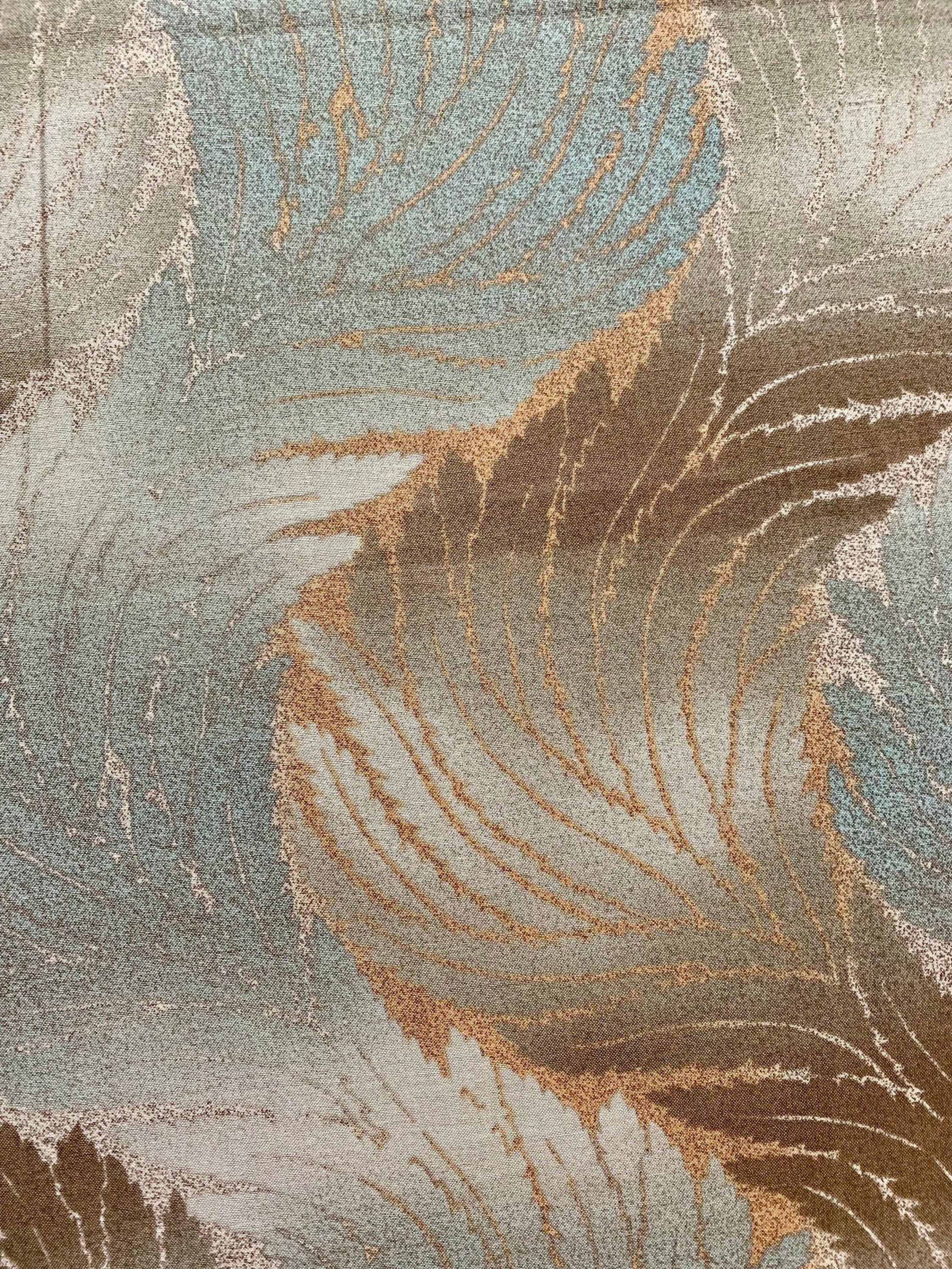 Feather Handworks Japanese printed cotton taupe fabric SP10242S-D silver bronze