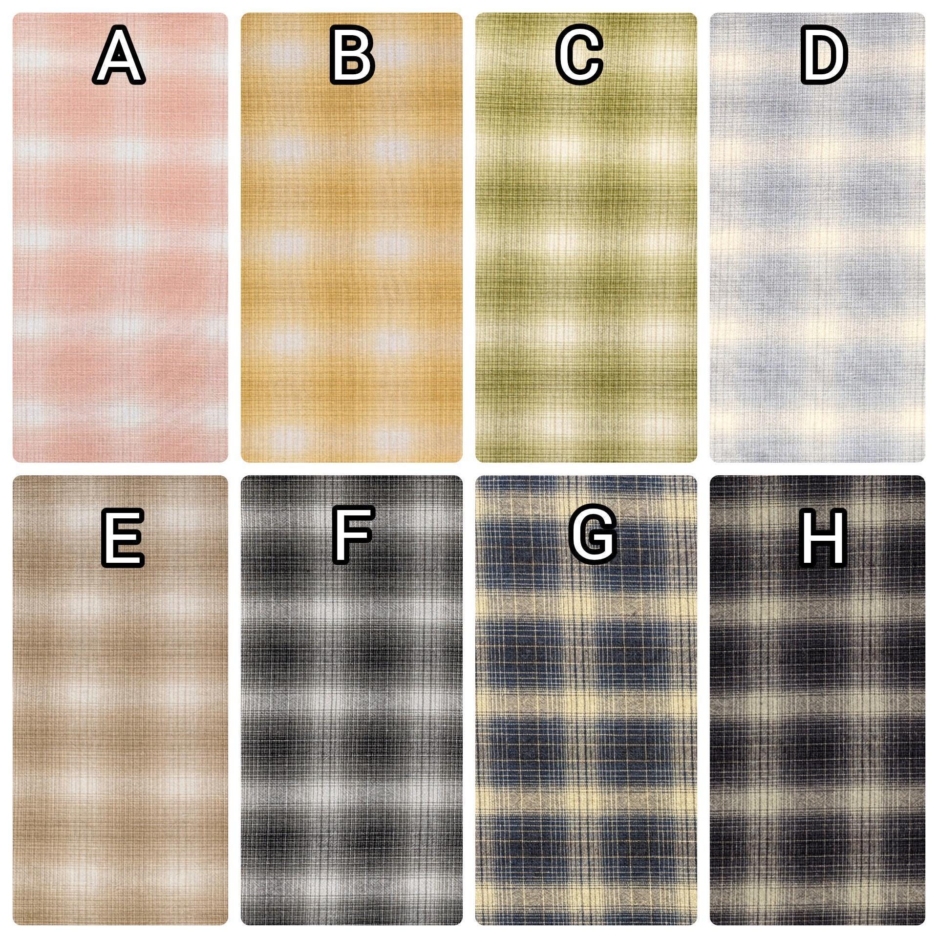 NEW Japanese yarn dyed ombre plaid cotton fabric SY10630S F gray