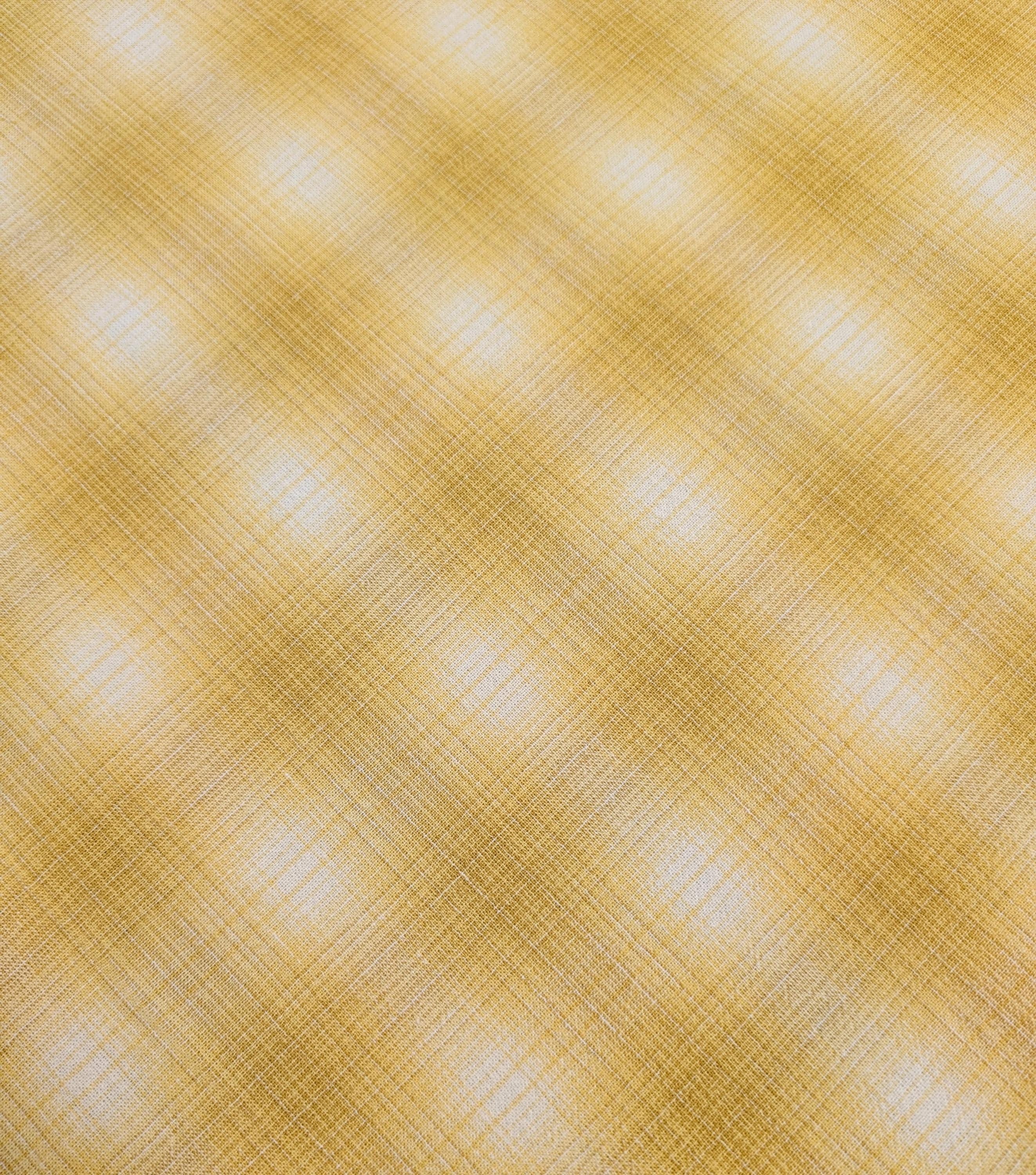 NEW Japanese yarn dyed ombre plaid cotton fabric SY10630S B yellow