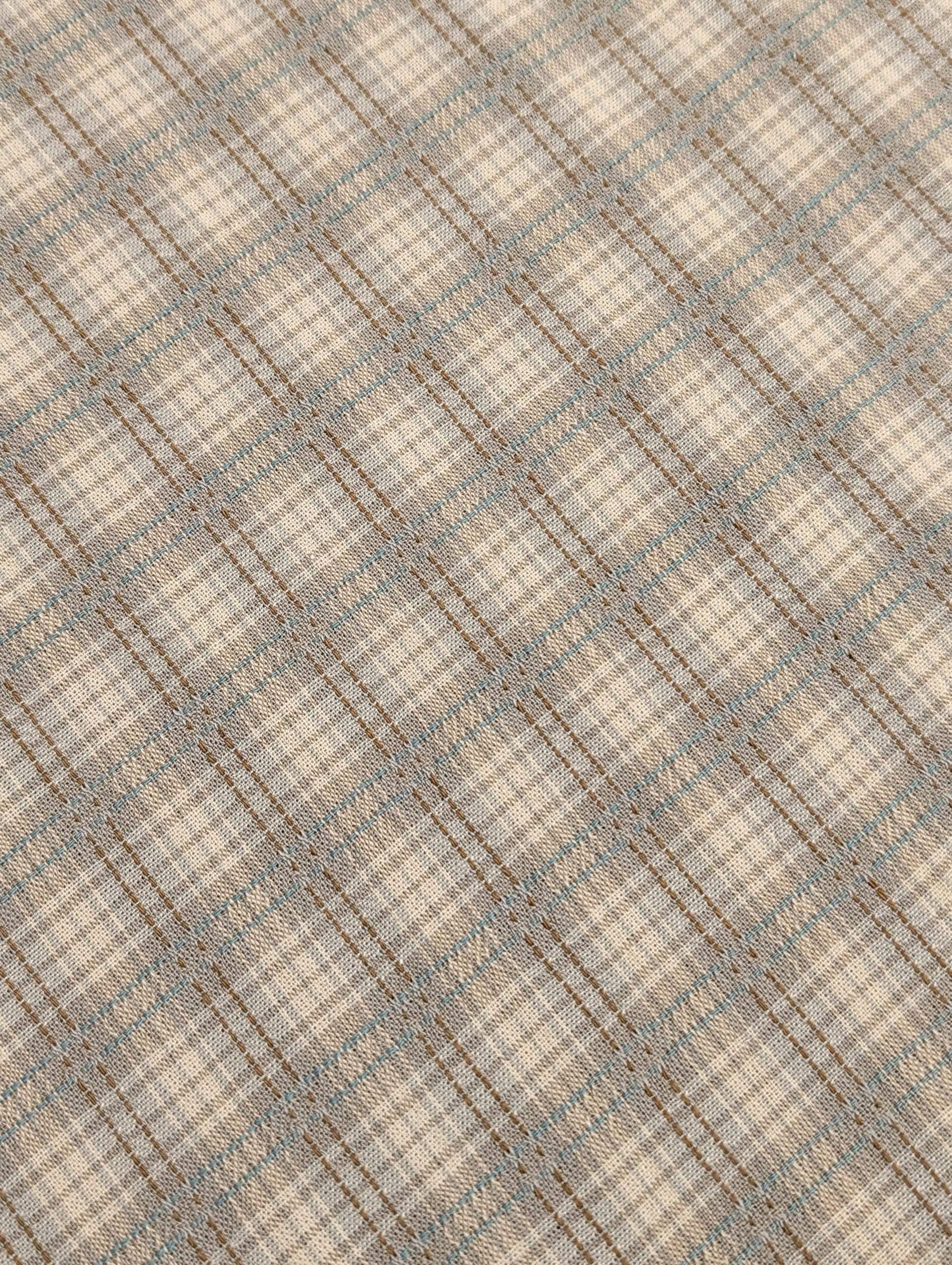 Textile Pantry - Junko Matsuda Yarn Dyed Plaid Cotton Fabric - White and Gray