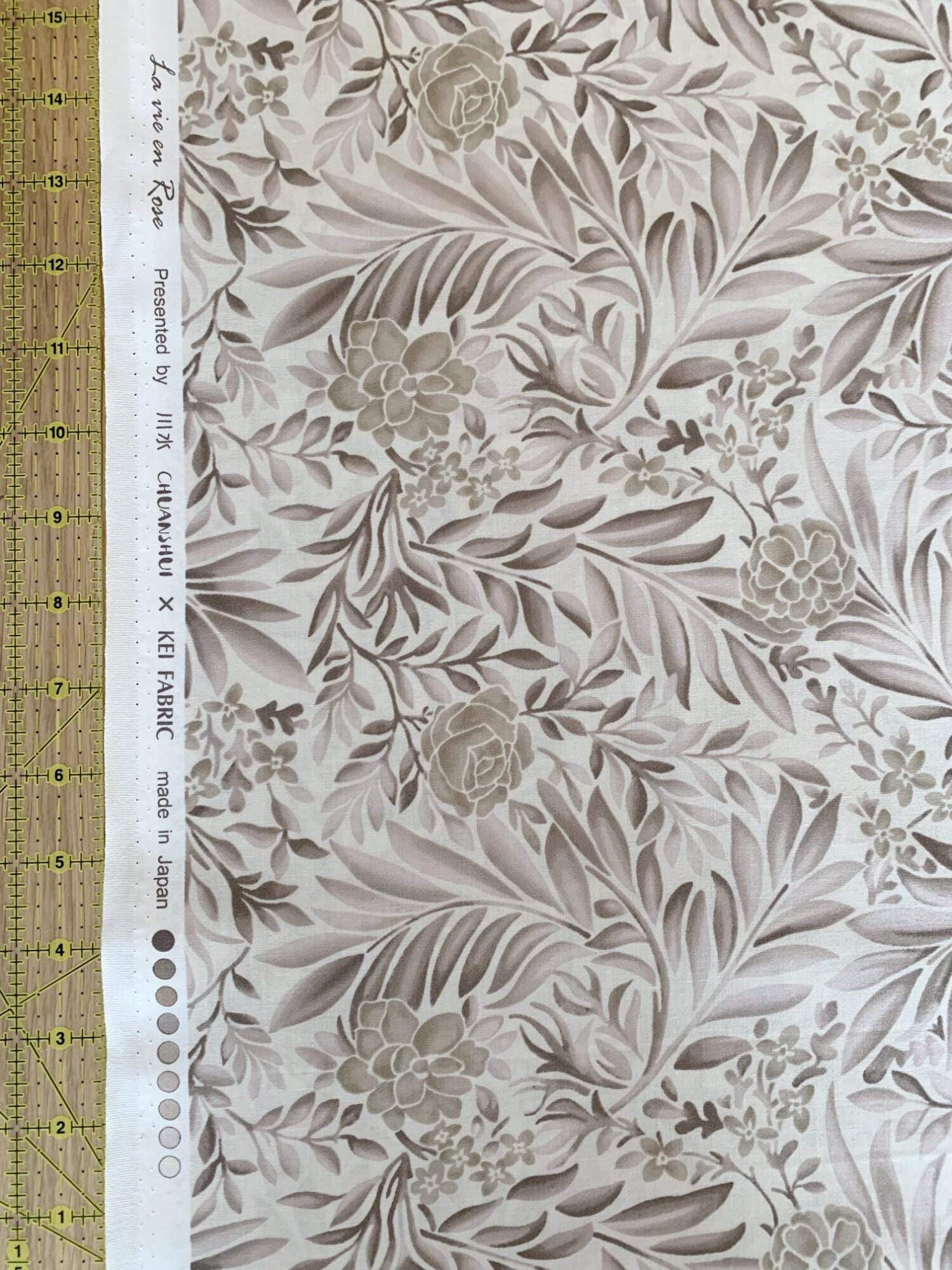 Orimono Imports - La Vie En Rose Cotton Taupe - Smoke Gray