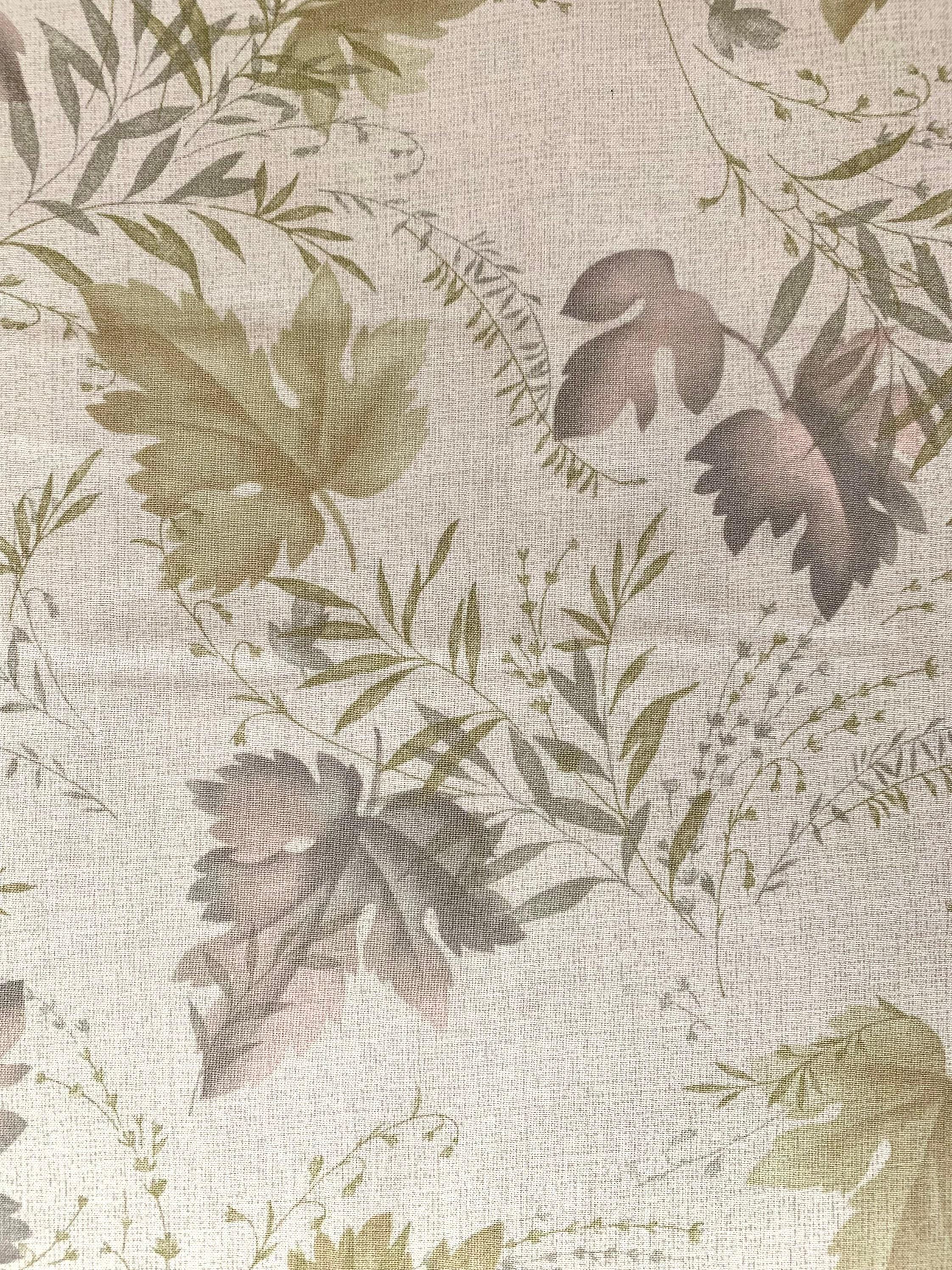 Vancet - Autumn Leaf Taupe-Ism Printed Cotton Taupe - Light Gray