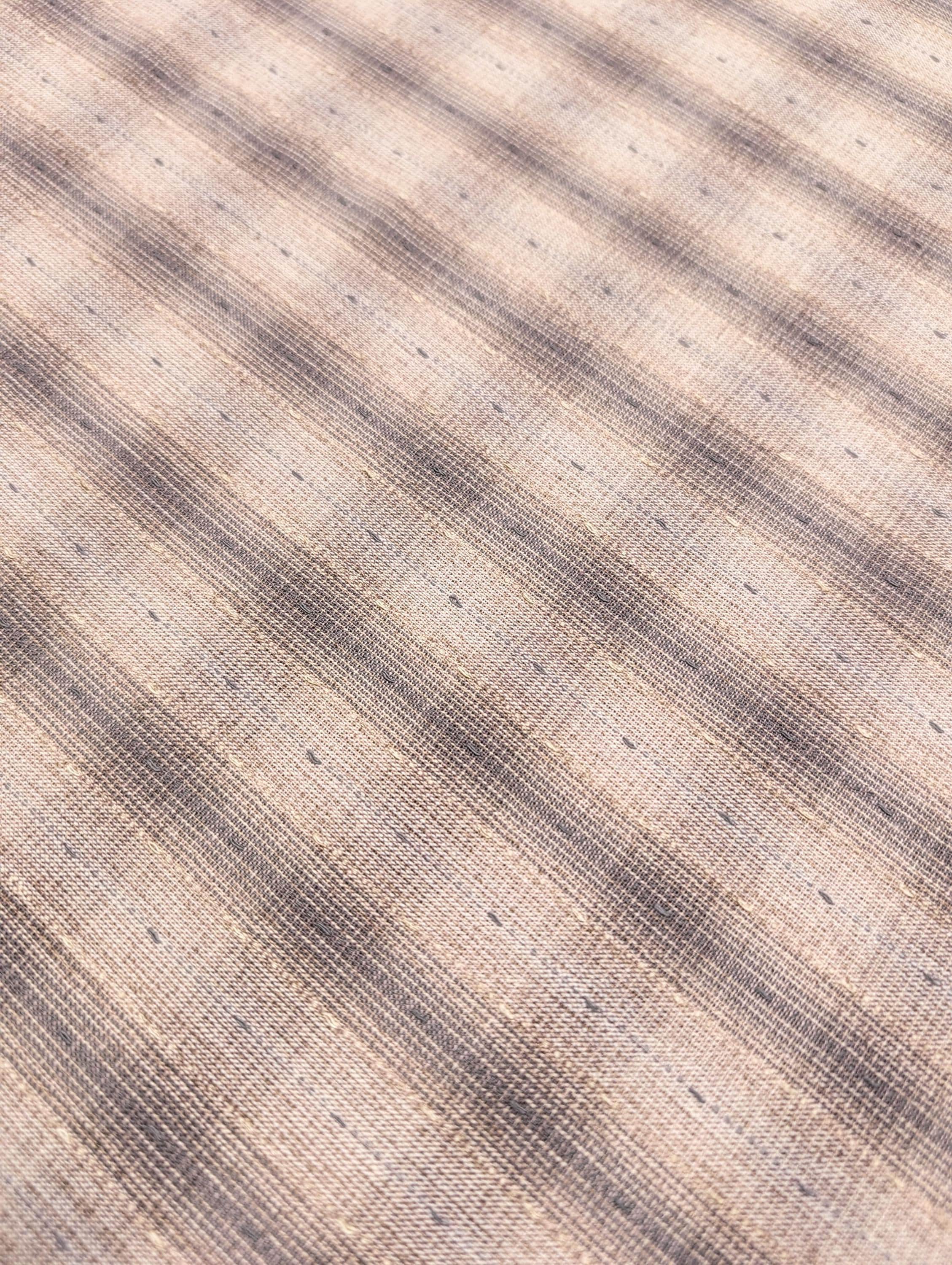 Cosmo - Dotted Textured Weave Yarn Dyed Cotton Taupe - Pale Lavender