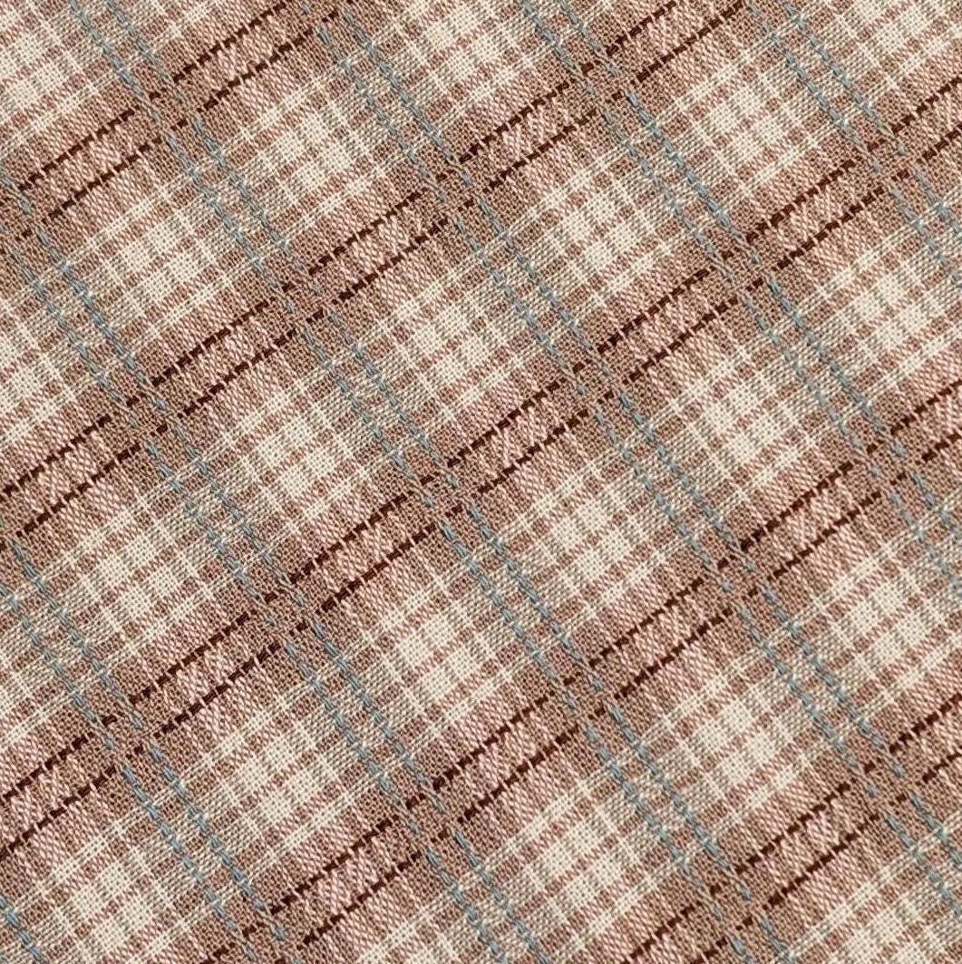 Textile Pantry - Junko Matsuda Yarn Dyed Plaid Cotton Fabric - Pink and White