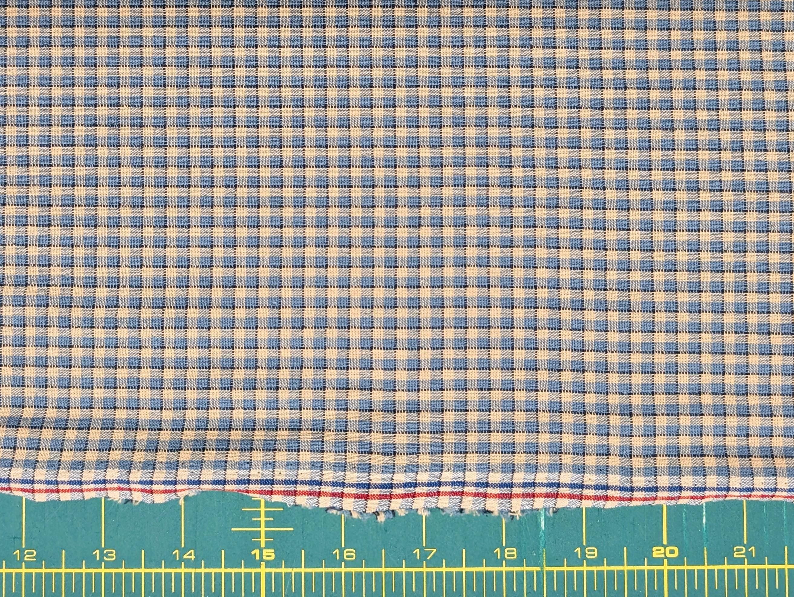 Textile Pantry - Junko Matsuda Yarn Dyed Gingham Cotton Fabric - Blue