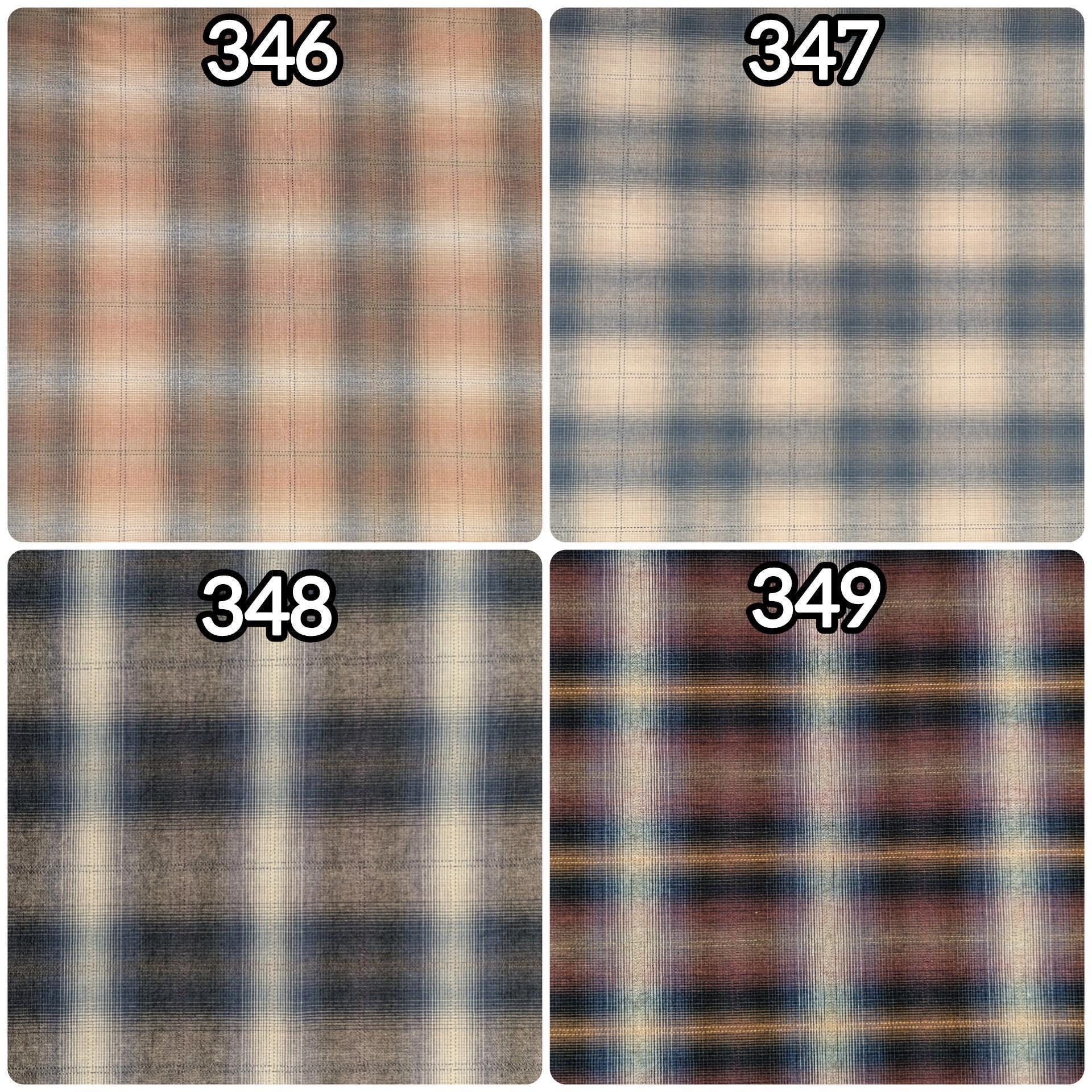 Japanese yarn dyed big plaid cotton fabric 4547-348 dark blue