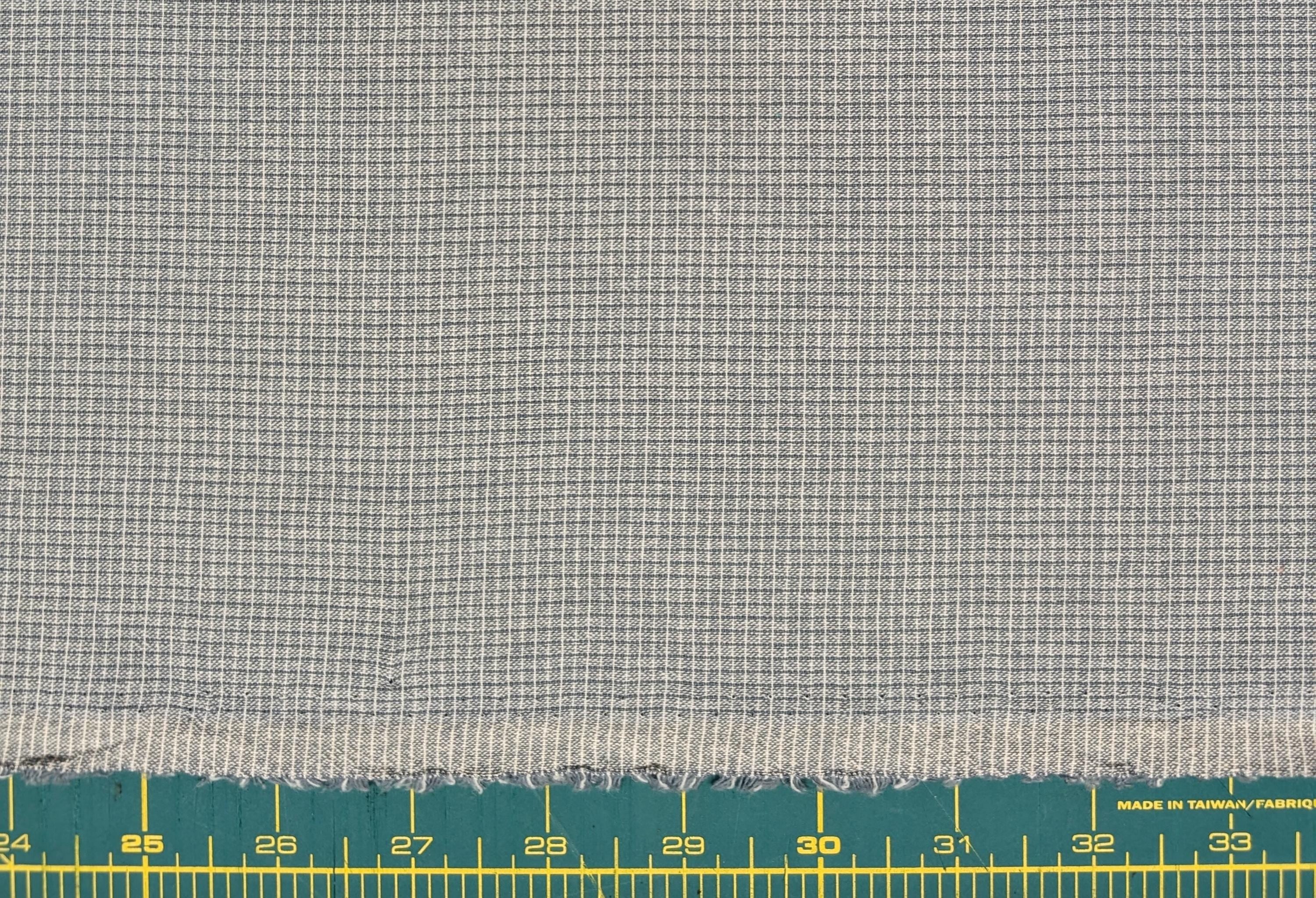 NEW Cosmo Small Grid Japanese yarn dyed cotton fabric AY20180H-1 D light blue