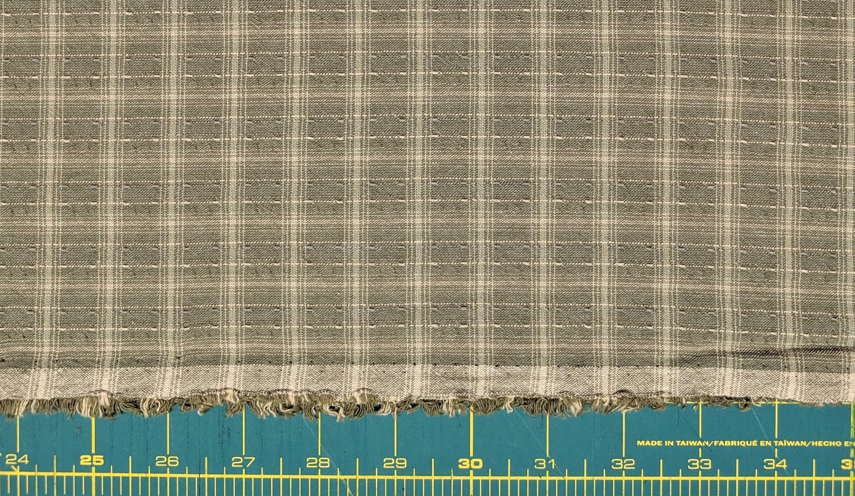 NEW Cosmo Madras Japanese yarn dyed cotton fabric AY20180H-3 E green