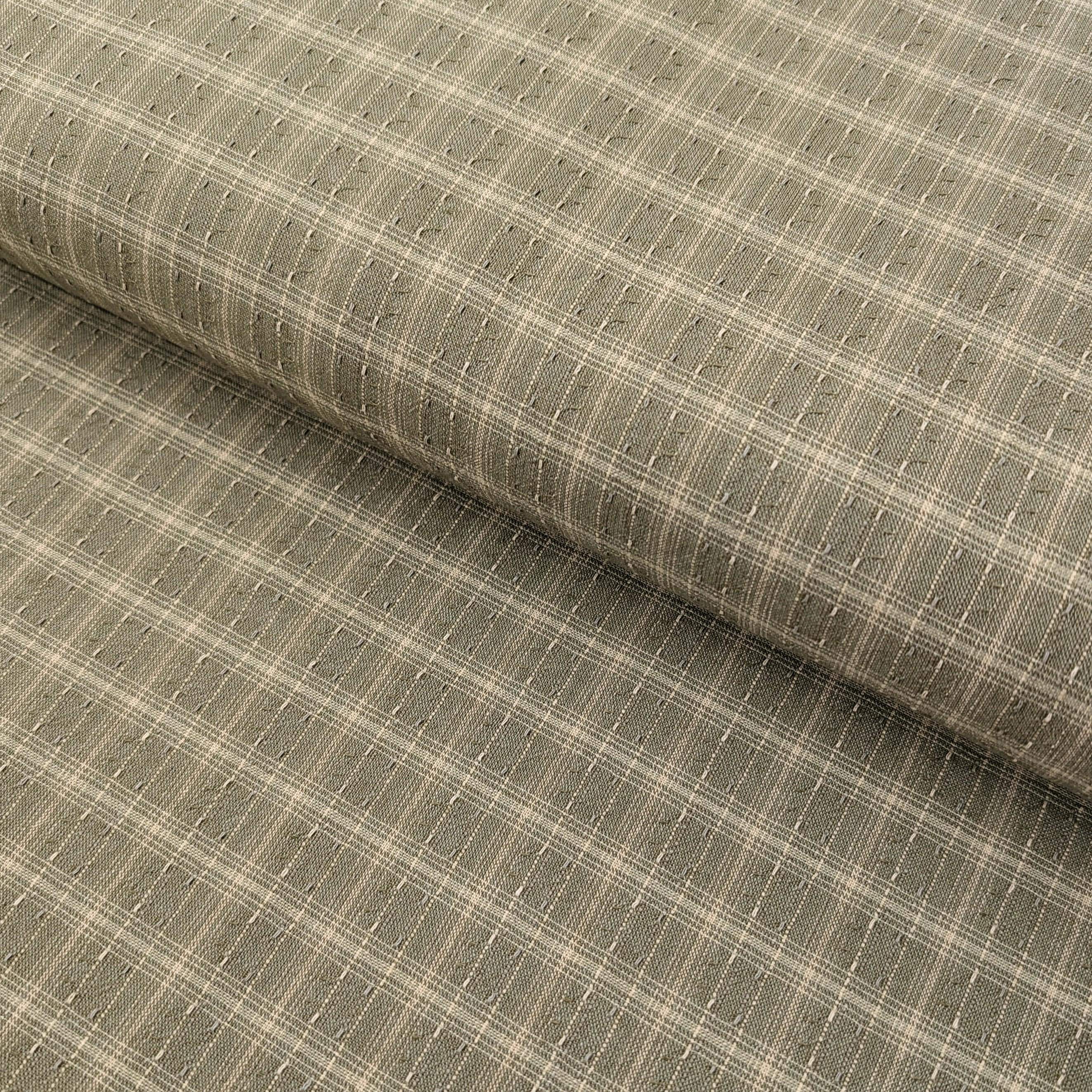 NEW Cosmo Madras Japanese yarn dyed cotton fabric AY20180H-3 E green