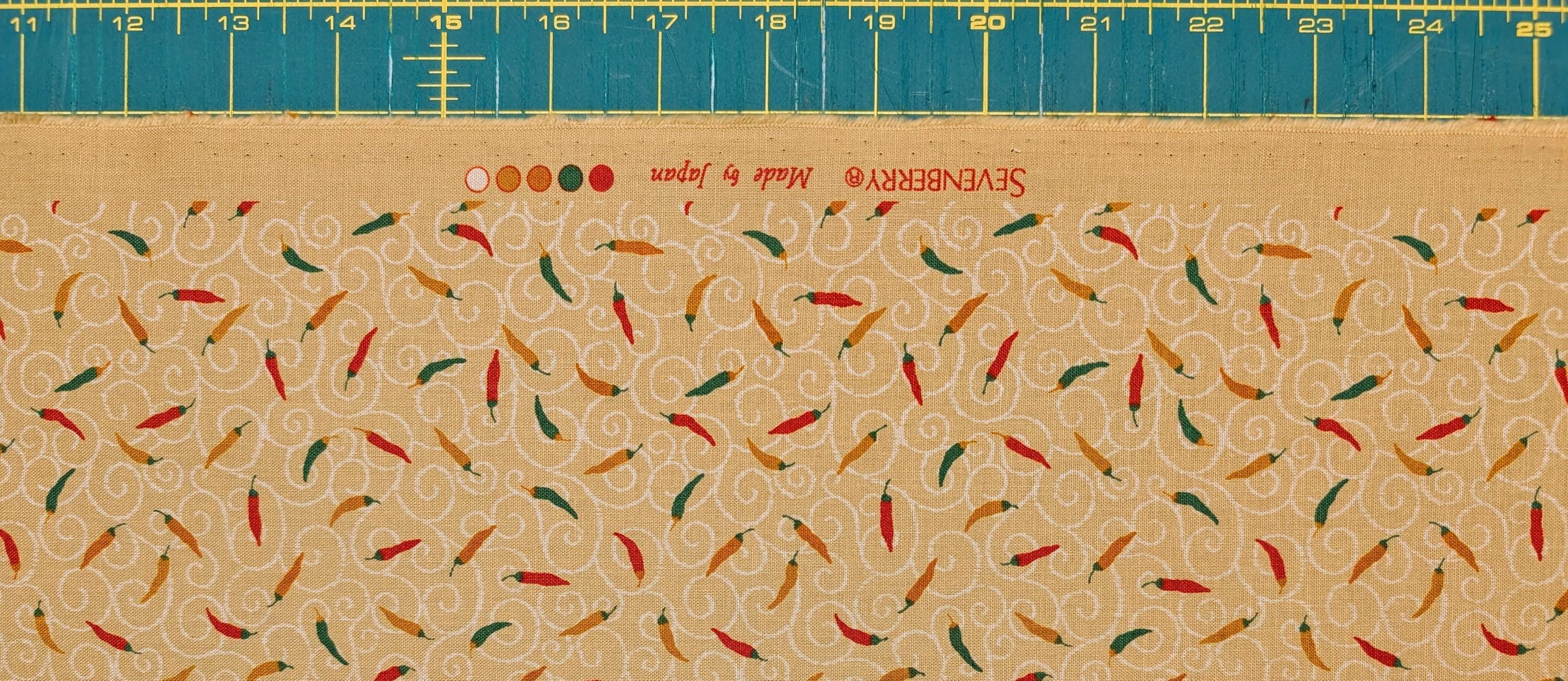Sevenberry - Tiny Chilis Cotton Fabric - Beige