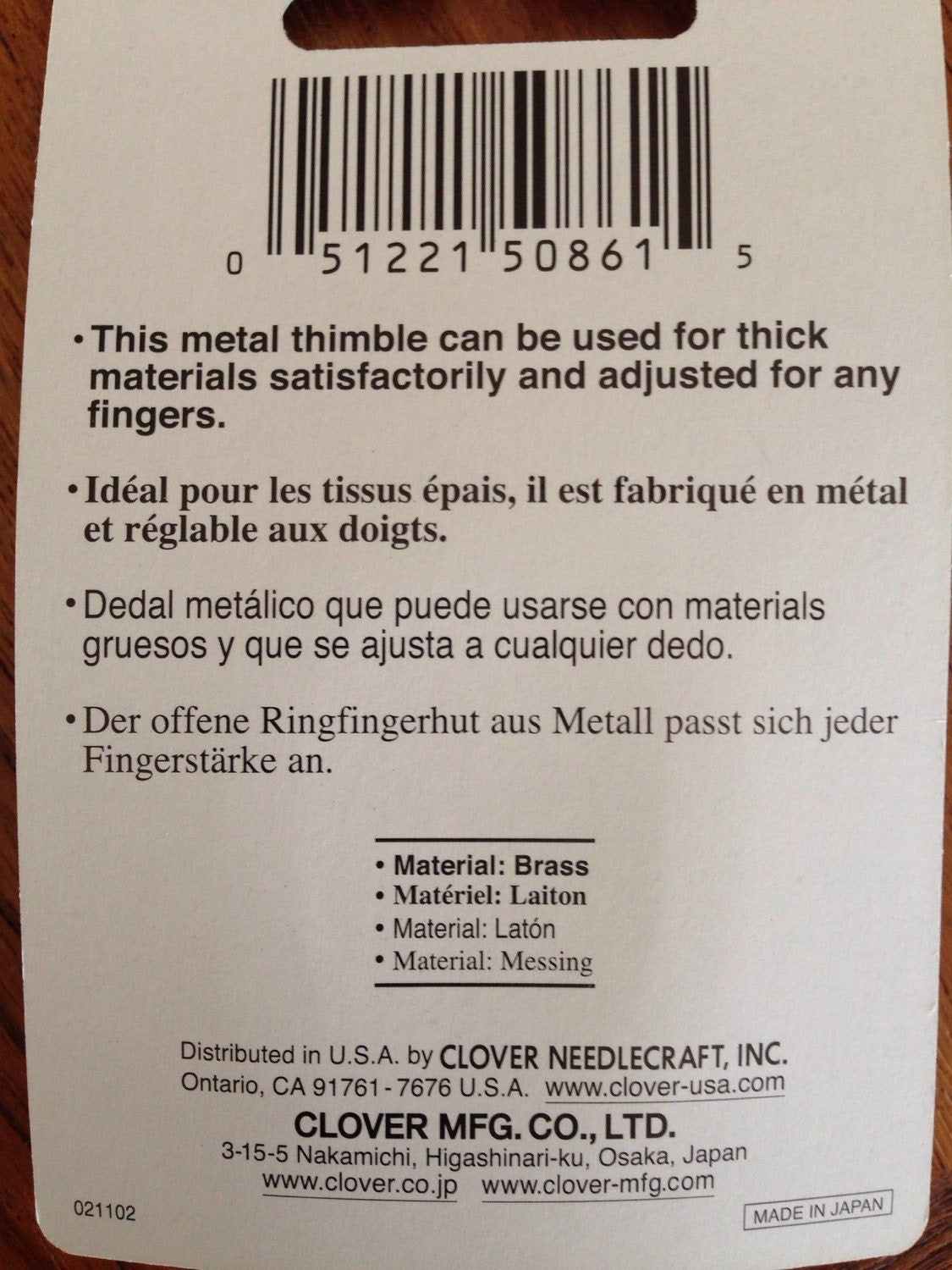 Clover - Knuckle Ring Thimble