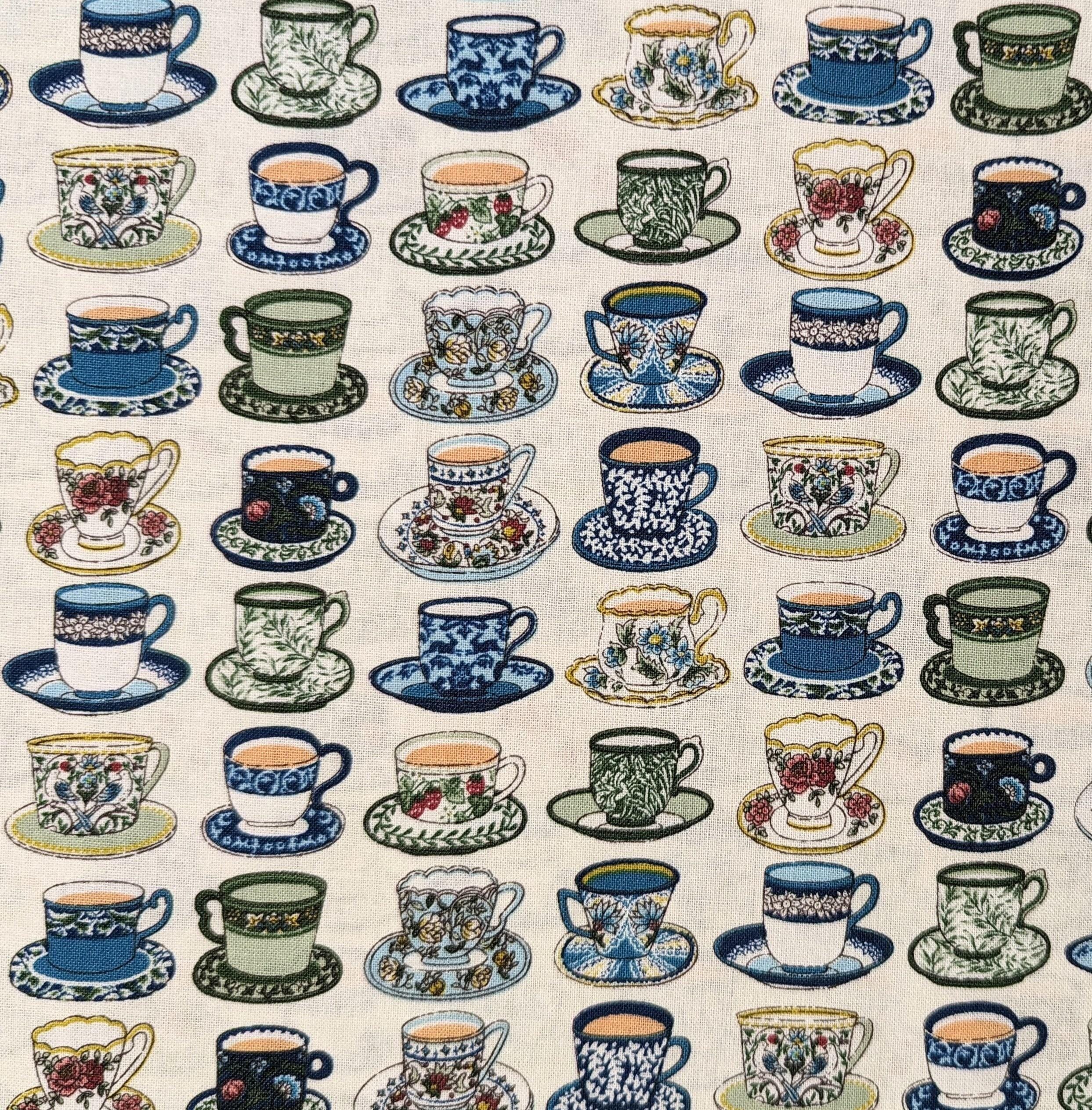 Senyo - Afternoon Tea Cotton Fabric - White