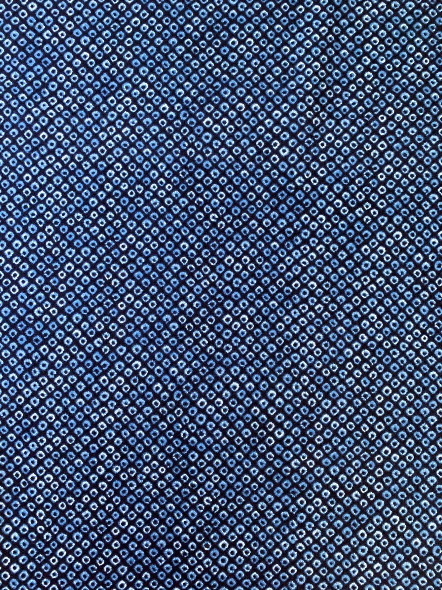 Sevenberry - Kanoko Printed Shibori-Style Collection Cotton Fabric - Medium Blue