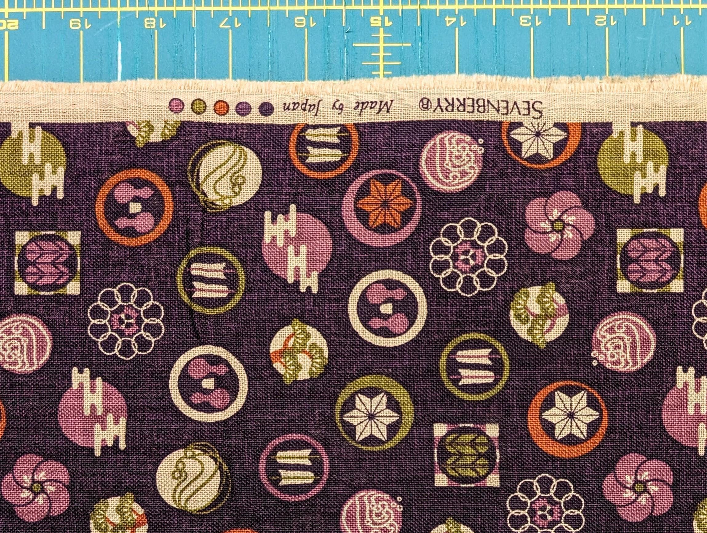 Sevenberry - Rustic Crests Cotton Fabric - Purple