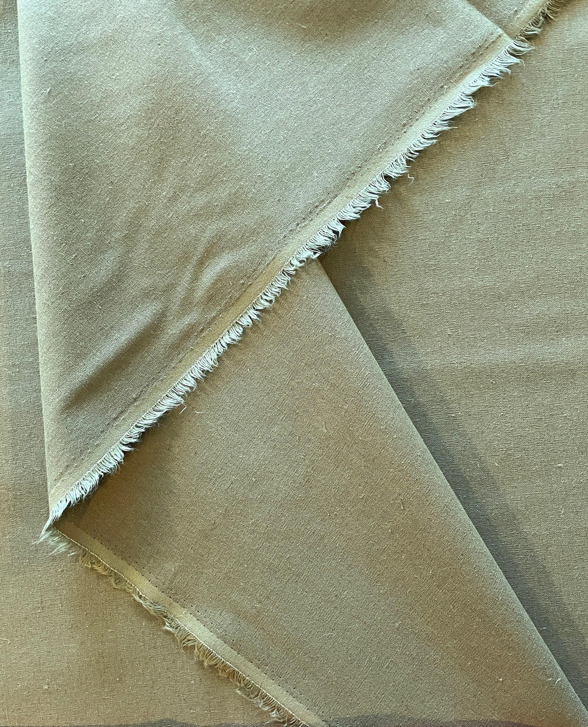 Hishiei - Solid Color Cotton/Linen Fabric - Sage Green