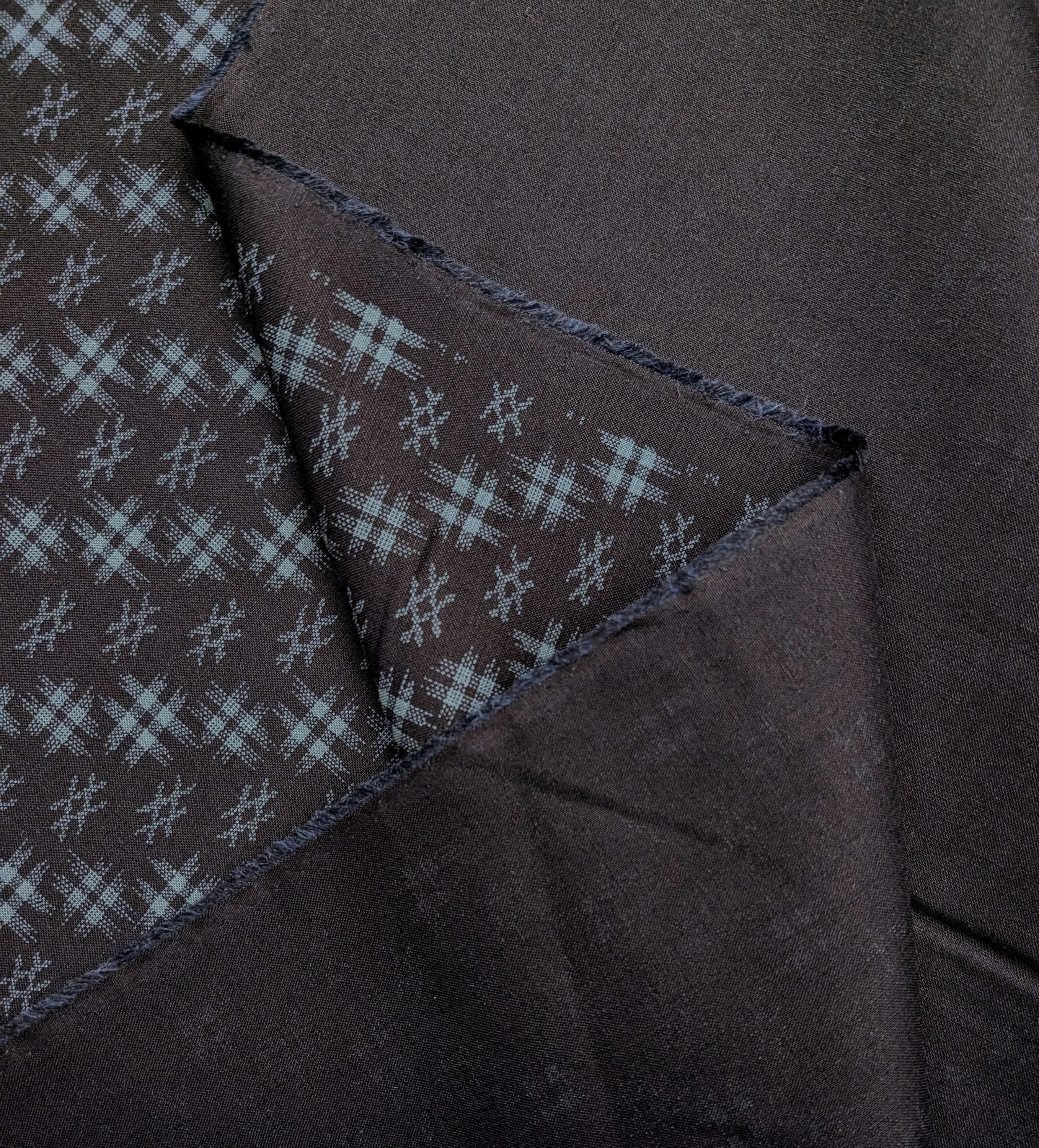 Sevenberry Well 井戸 hashtag Japanese cotton fabric 88222-5-2 blue & black