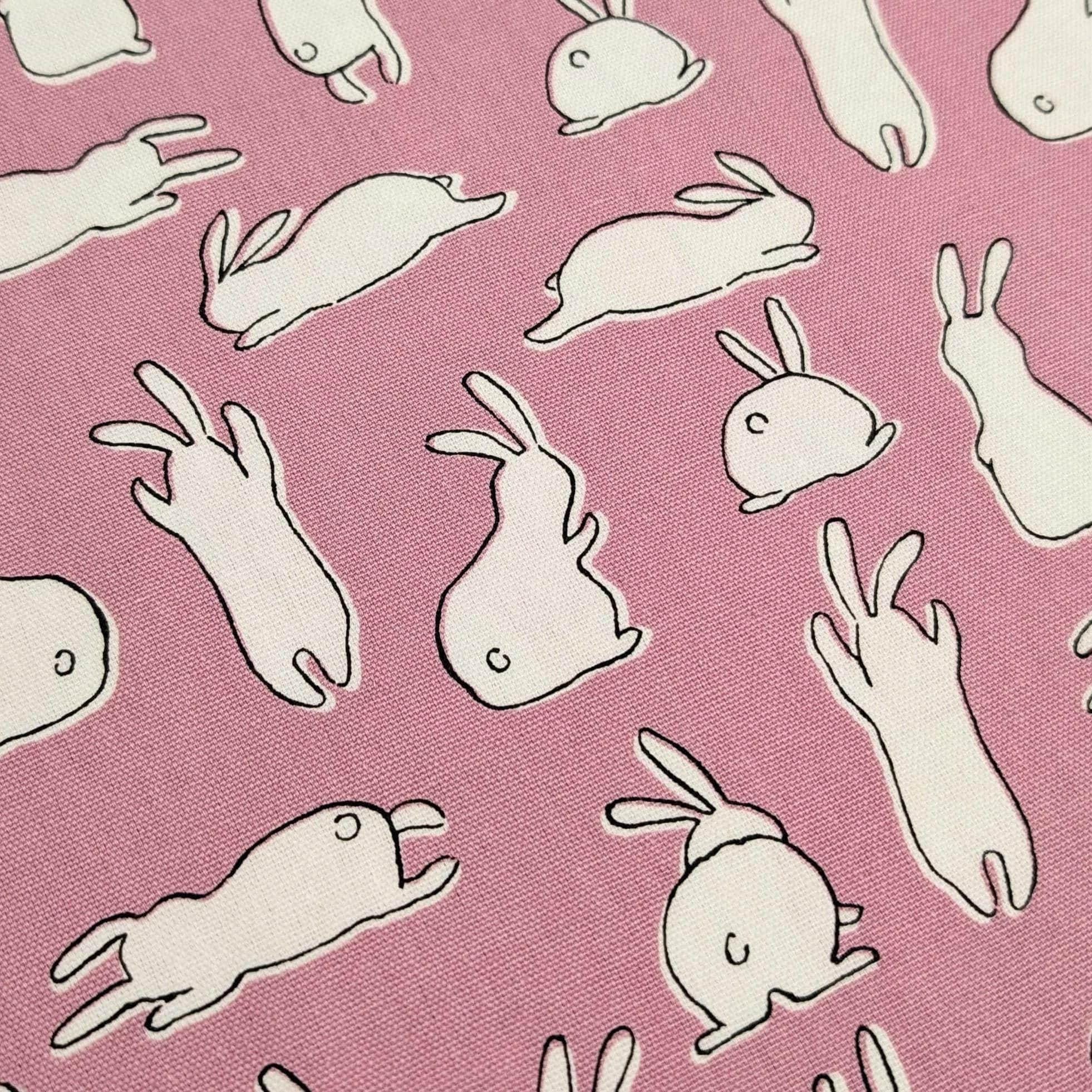 Hishiei - White Rabbits Cotton Oxford - Pink