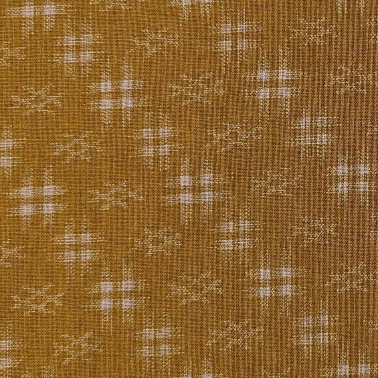 Sevenberry - Well 井戸 Hashtag Cotton Fabric - Yellow Beige